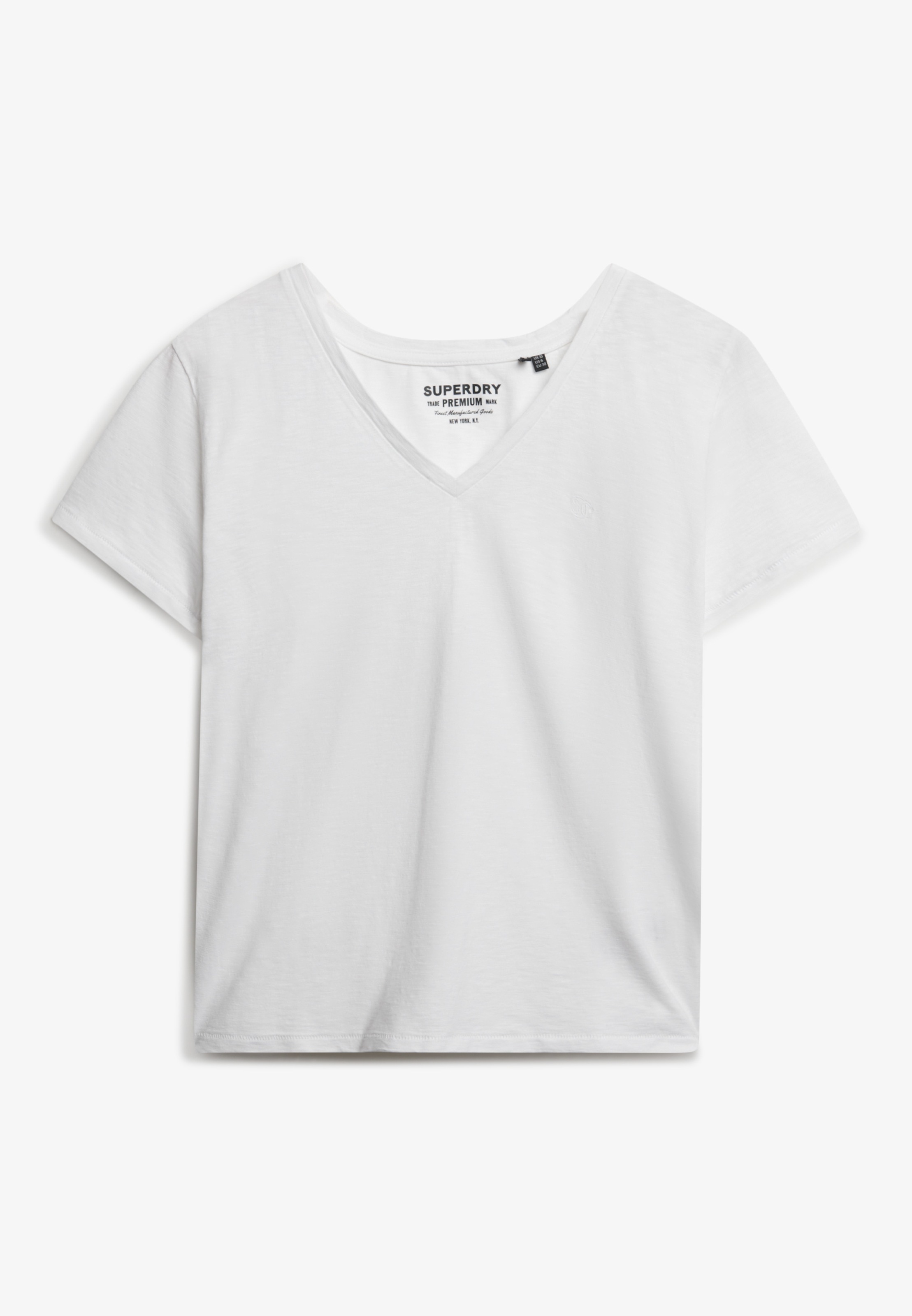 Superdry T-shirt »STUDIOS SLUB EMB VEE TEE« Baumwollmischung, relaxed fit