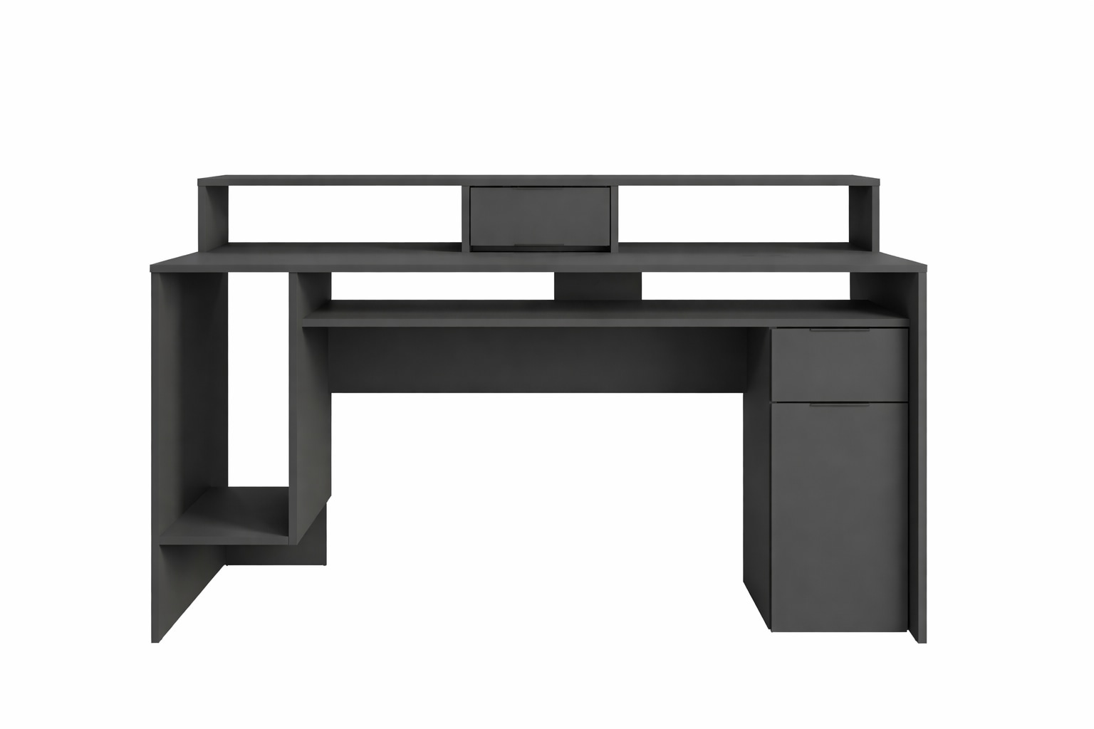GOODproduct Bureau »Peooria Computertisch mit Monitoraufsatz & Towerfach, viel Stauraum« bureau, bureau gaming avec tiroir, moderne, largeur 160 cm