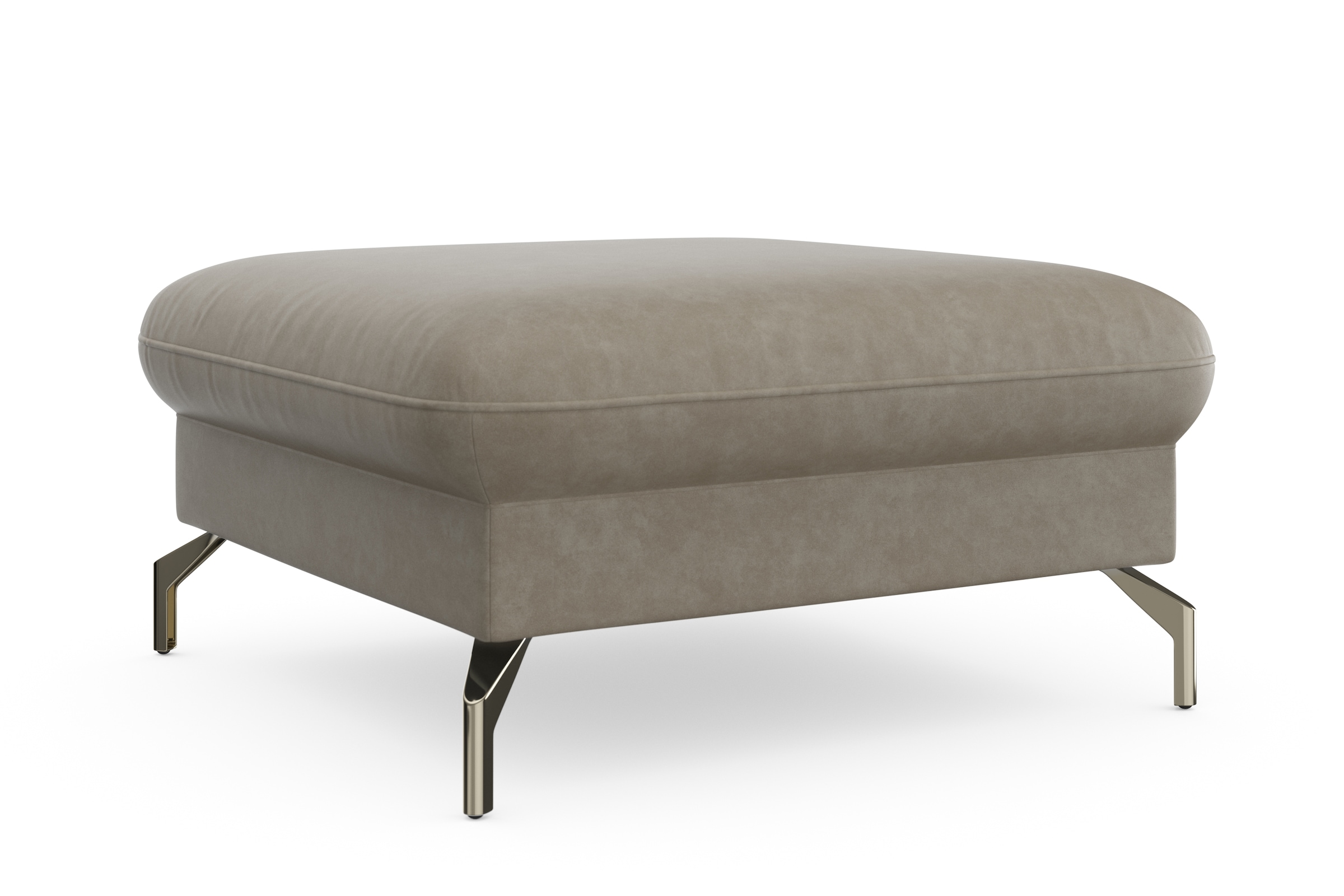 sit&more Hocker »Fashion« inklusive Federkern, mit satinierten Nickelfüssen