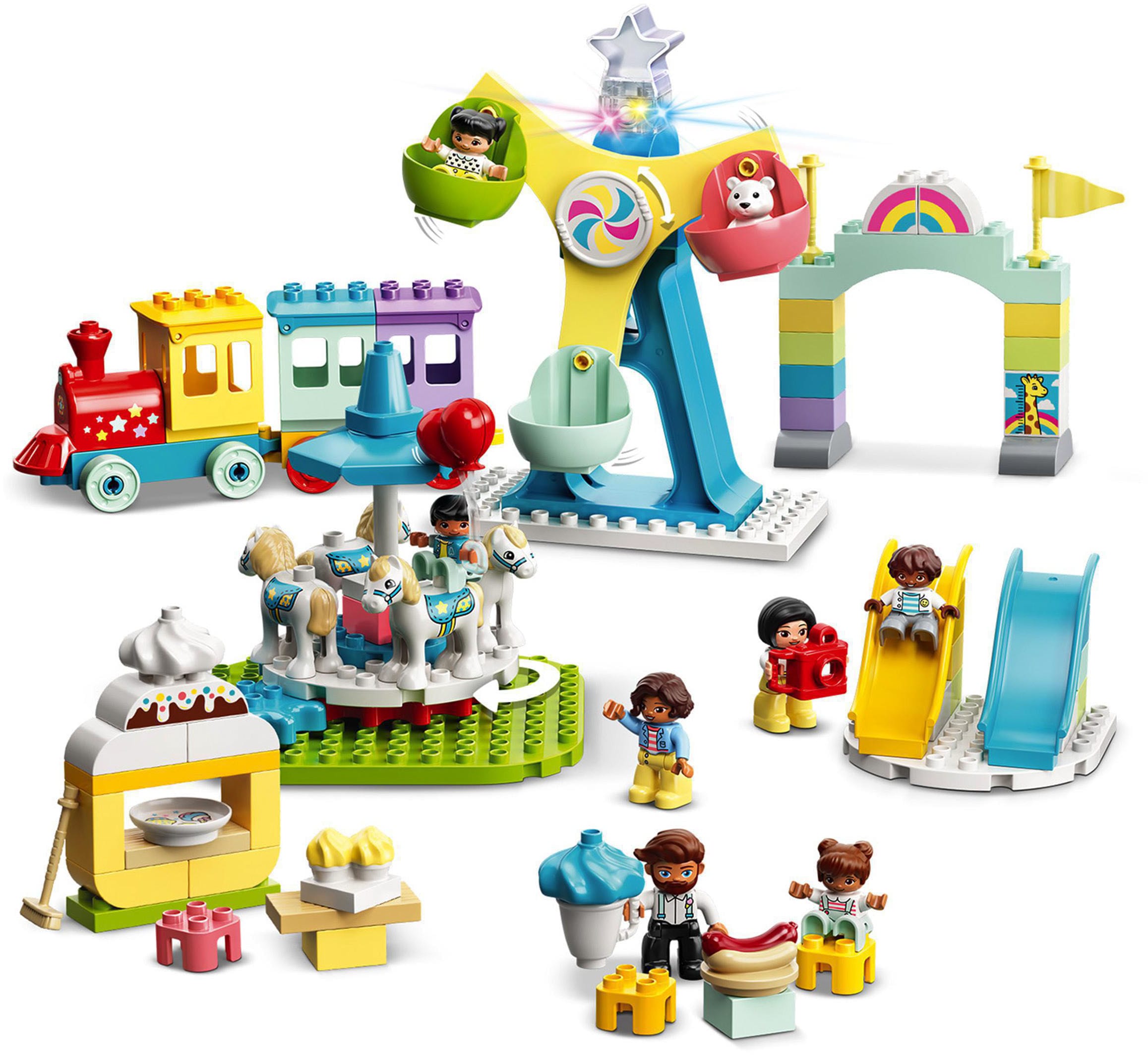 Modische LEGO® Konstruktionsspielsteine »Erlebnispark (10956), LEGO® DUPLO®  Town«, (95 St.), Made in Europe versandkostenfrei - ohne Mindestbestellwert  bestellen | Baby-Bausteine