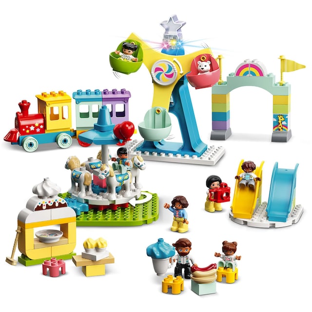 Modische LEGO® Konstruktionsspielsteine »Erlebnispark (10956), LEGO® DUPLO®  Town«, (95 St.), Made in Europe versandkostenfrei - ohne Mindestbestellwert  bestellen