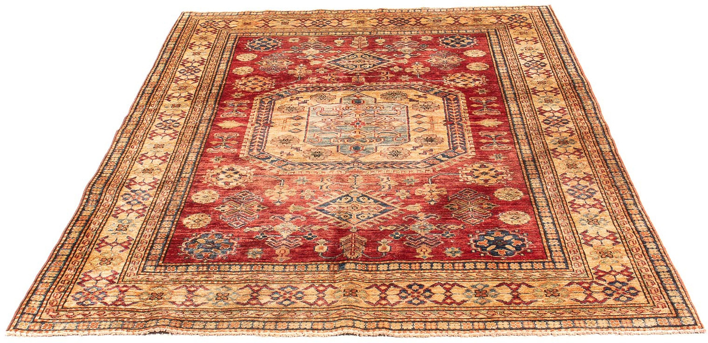 Image of morgenland Orientteppich »Ziegler - Kazak - 172 x 116 cm - rot«, rechteckig, 6 mm Höhe, Wohnzimmer, Handgeknüpft, Einzelstück mit Zertifikat bei Ackermann Versand Schweiz