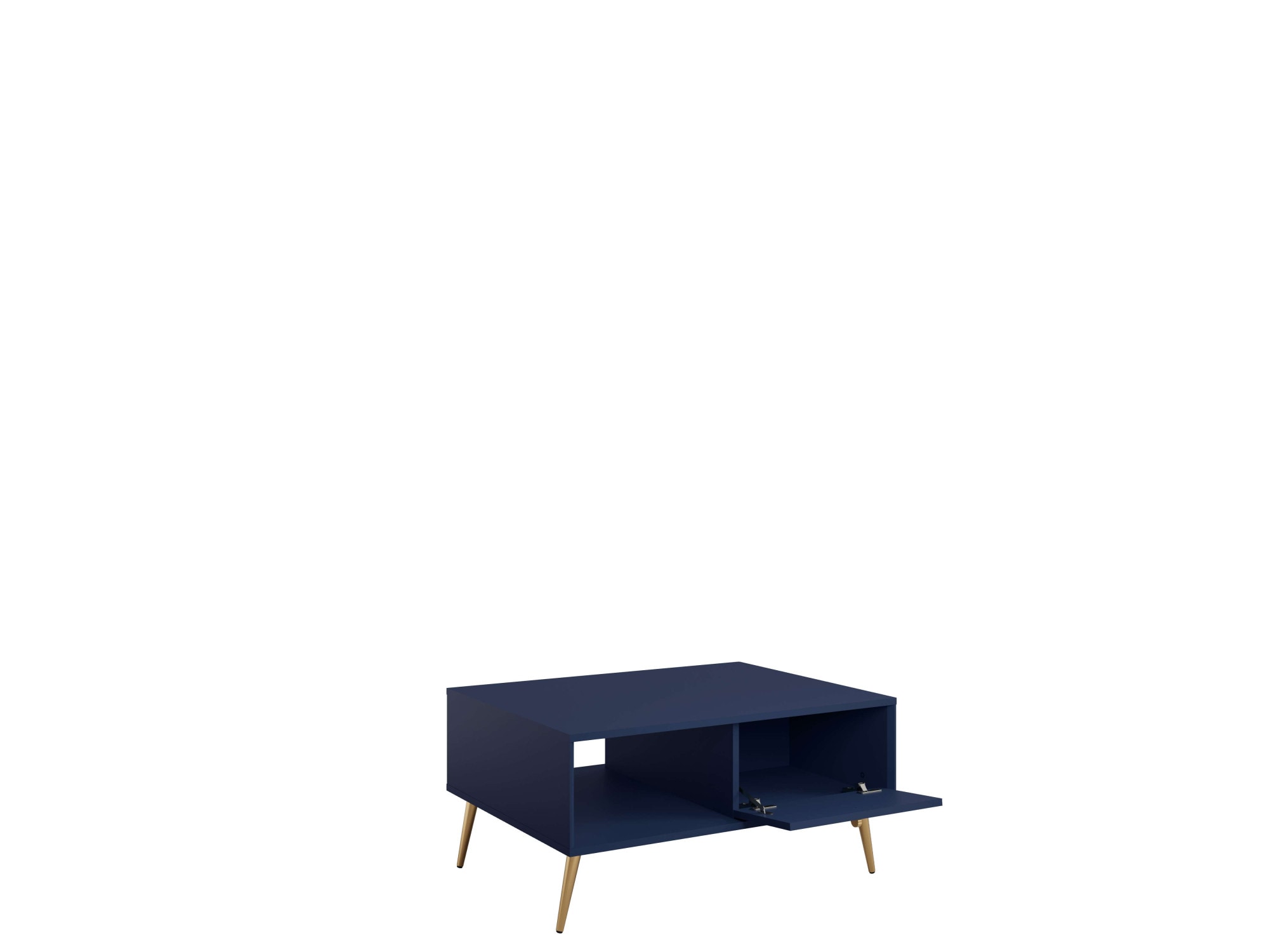 Home affaire Couchtisch »ROMILDA Kaffeetisch mit viel Stauraum, 87x66cm, modernes Design« Beistelltisch mit zusätzlichen Aufbewahrungsschränken, goldene Akzente