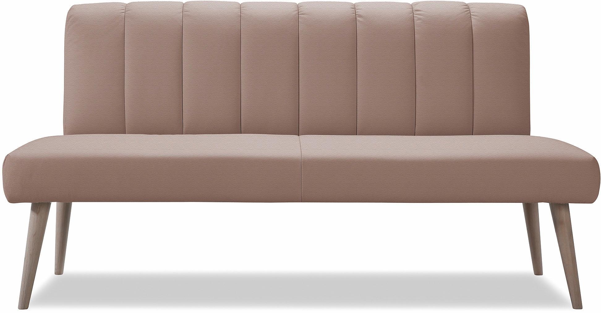exxpo - sofa fashion Sitzbank »Costa, moderne Rückensteppung, bequem und elegant, hoher Holzfuss«, hochwertige Detailverarbeitung, Frei im Raum stellbar