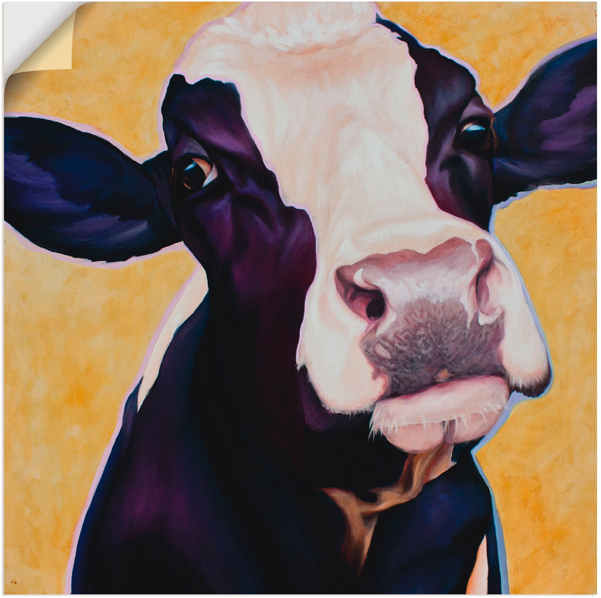Wandaufkleber Poster oder in kaufen Leinwandbild, Artland jetzt St.), als »Kuh versch. Wandbild Grössen (1 Gertie«, Haustiere,