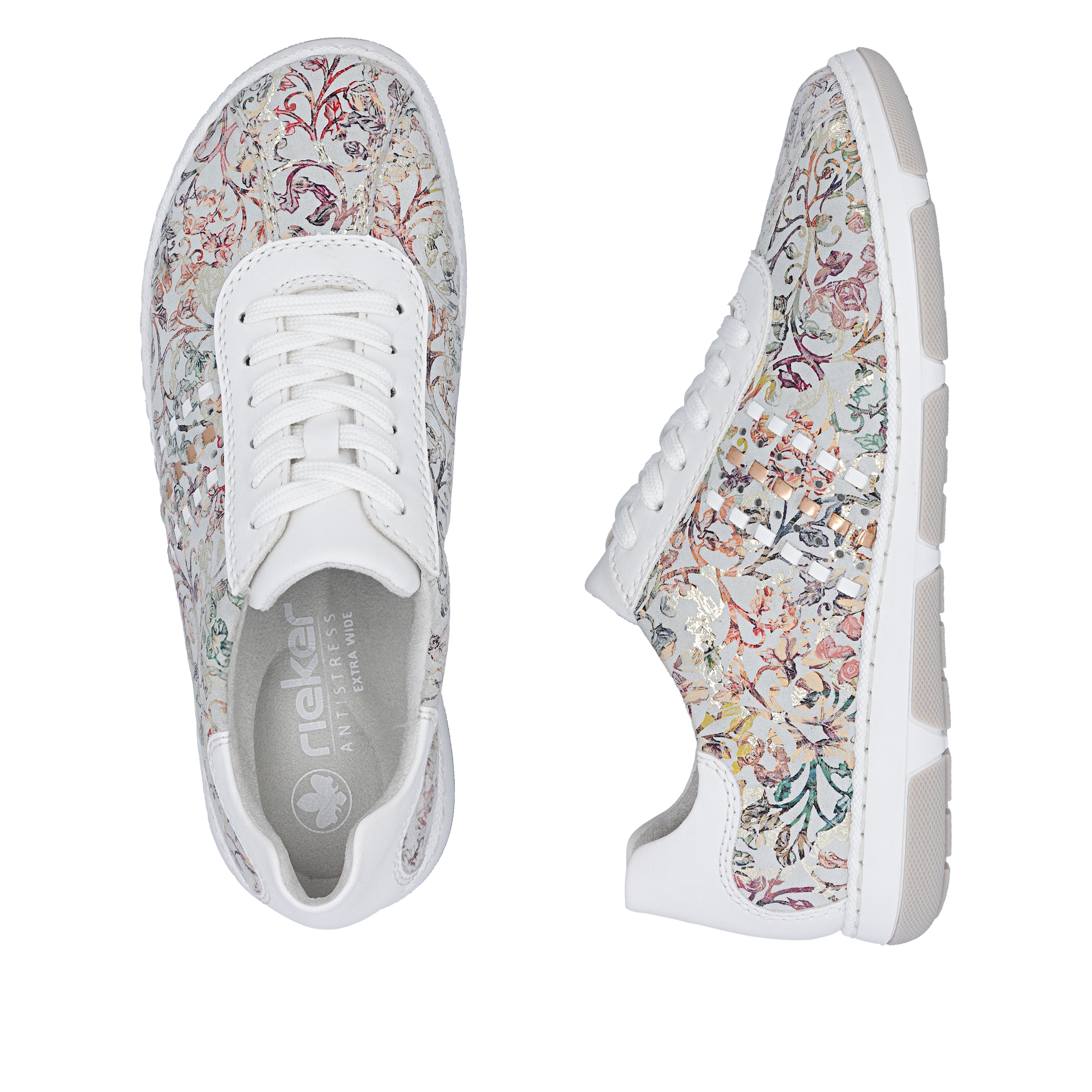 Rieker Sneakers  Chaussure à lacets, chaussure basse, sneaker décontracté à motif floral