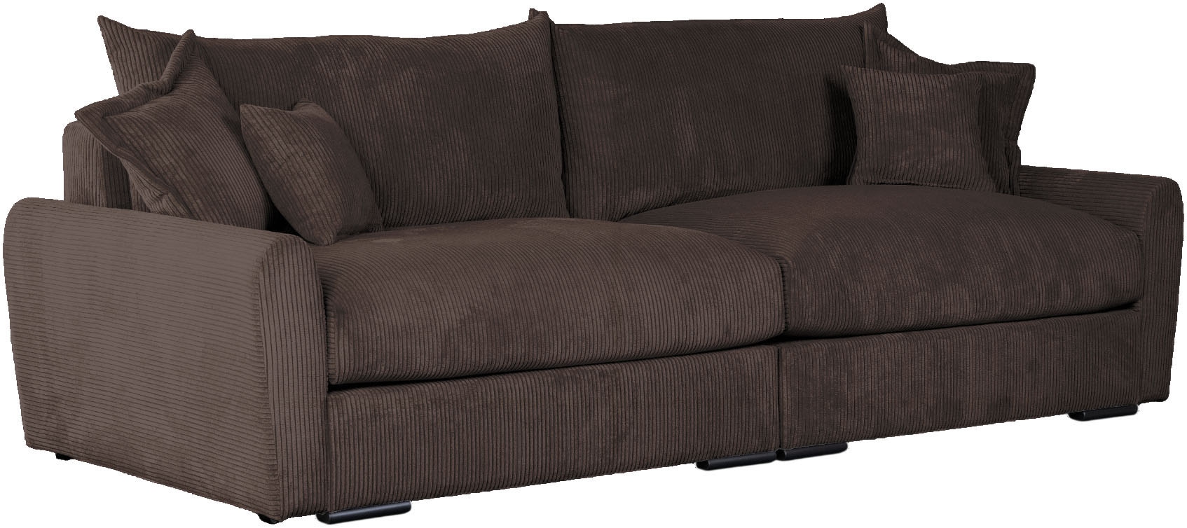 Home affaire Big-Sofa »Finca XL, B: 190 cm« 4 Zierkissen, Mega-Sofa, in Cord oder Chenille-Struktur, Federkern