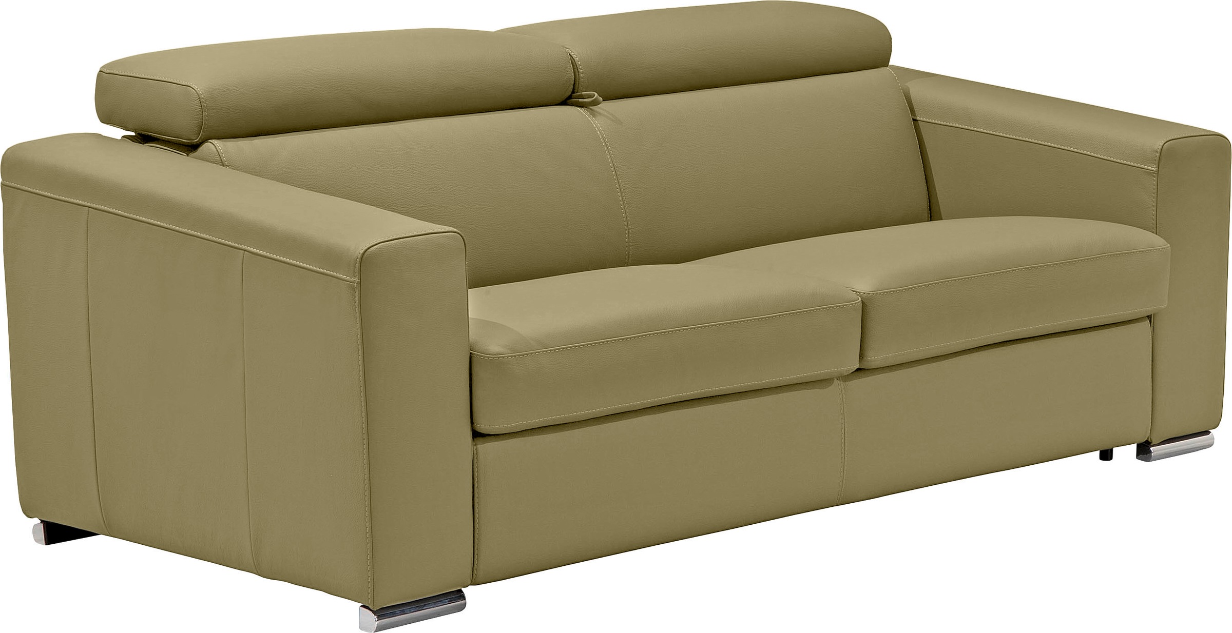 Egoitaliano Schlafsofa »Cabiria, Design und super Sitz- und Liegekomfort«, Sofa inkl. Schlaffunktion, Kopfteile verstellbar, mit Metallfüssen