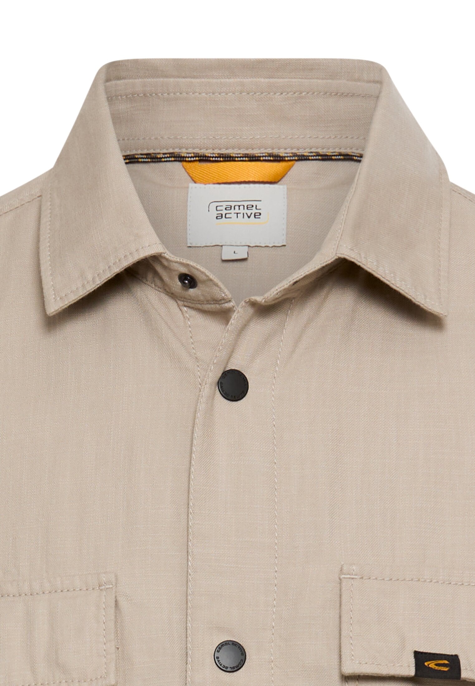 camel active Chemise à manches longues Overshirt mit Druckknöpfen