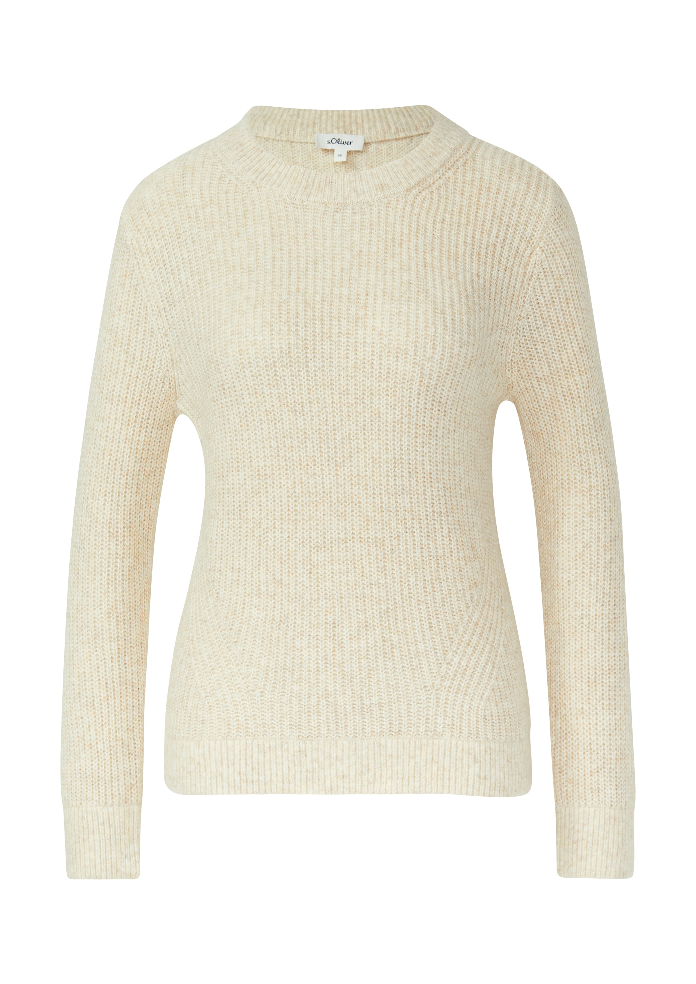s.Oliver Pull en tricot aus Wollmix und mit Strickmuster