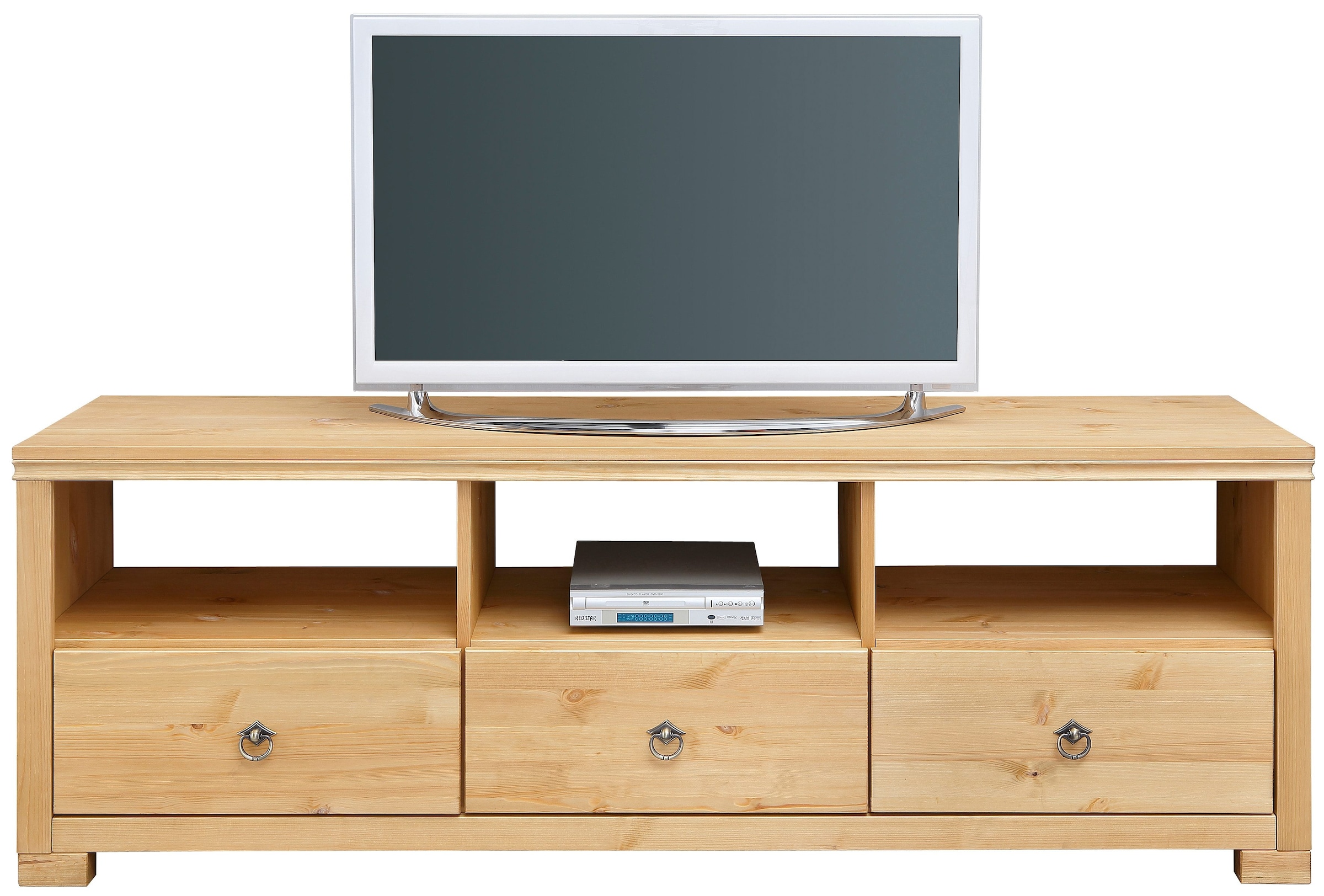 Home affaire TV-Board »Gotland«, Breite 147 cm, mit Schubladen und offenen Fächern, Massivholz, FSC®