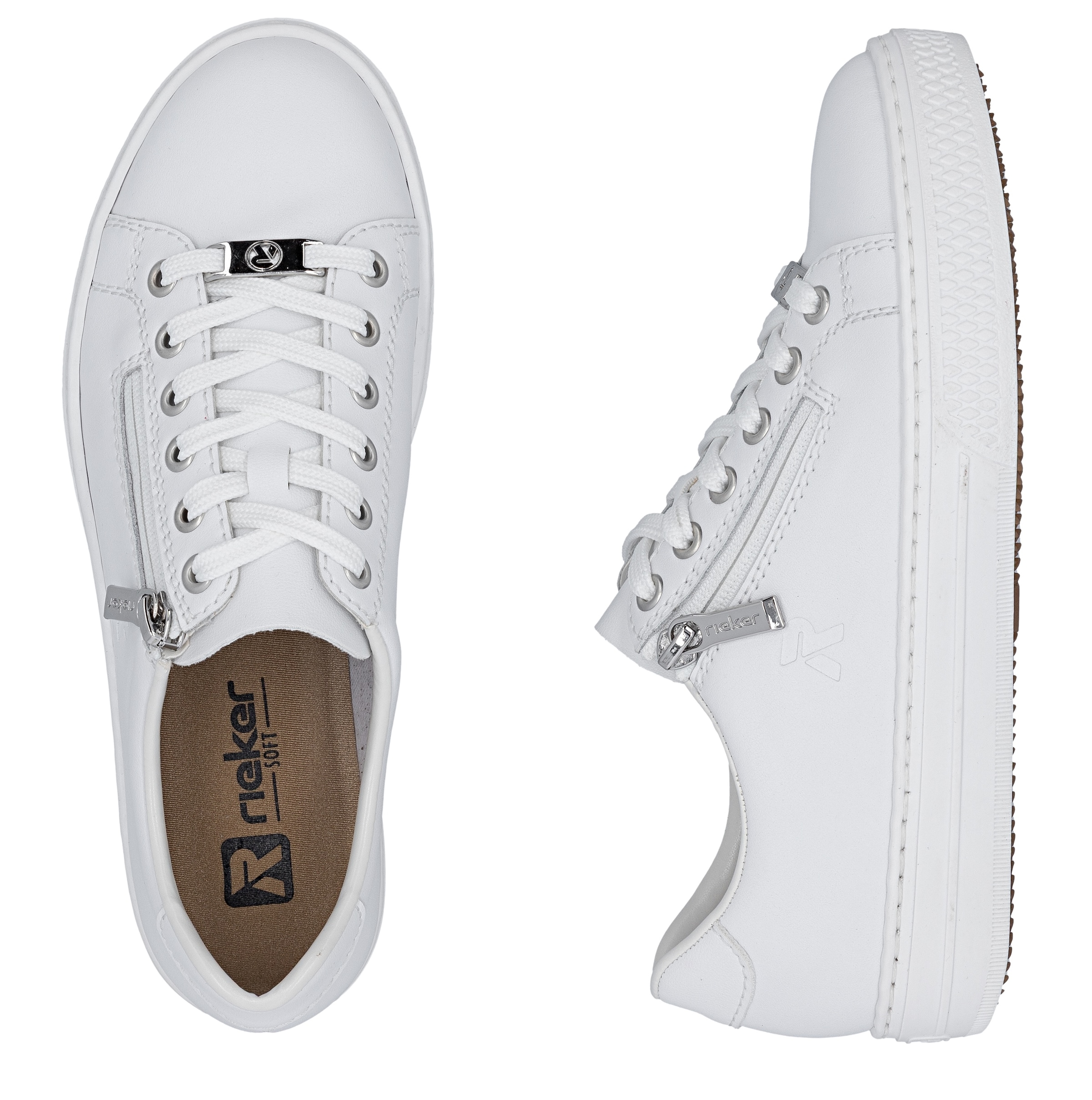 Rieker Sneakers  mit Memosoft-Innensohle, Freizeitschuh, Halbschuh, Schnürschuh