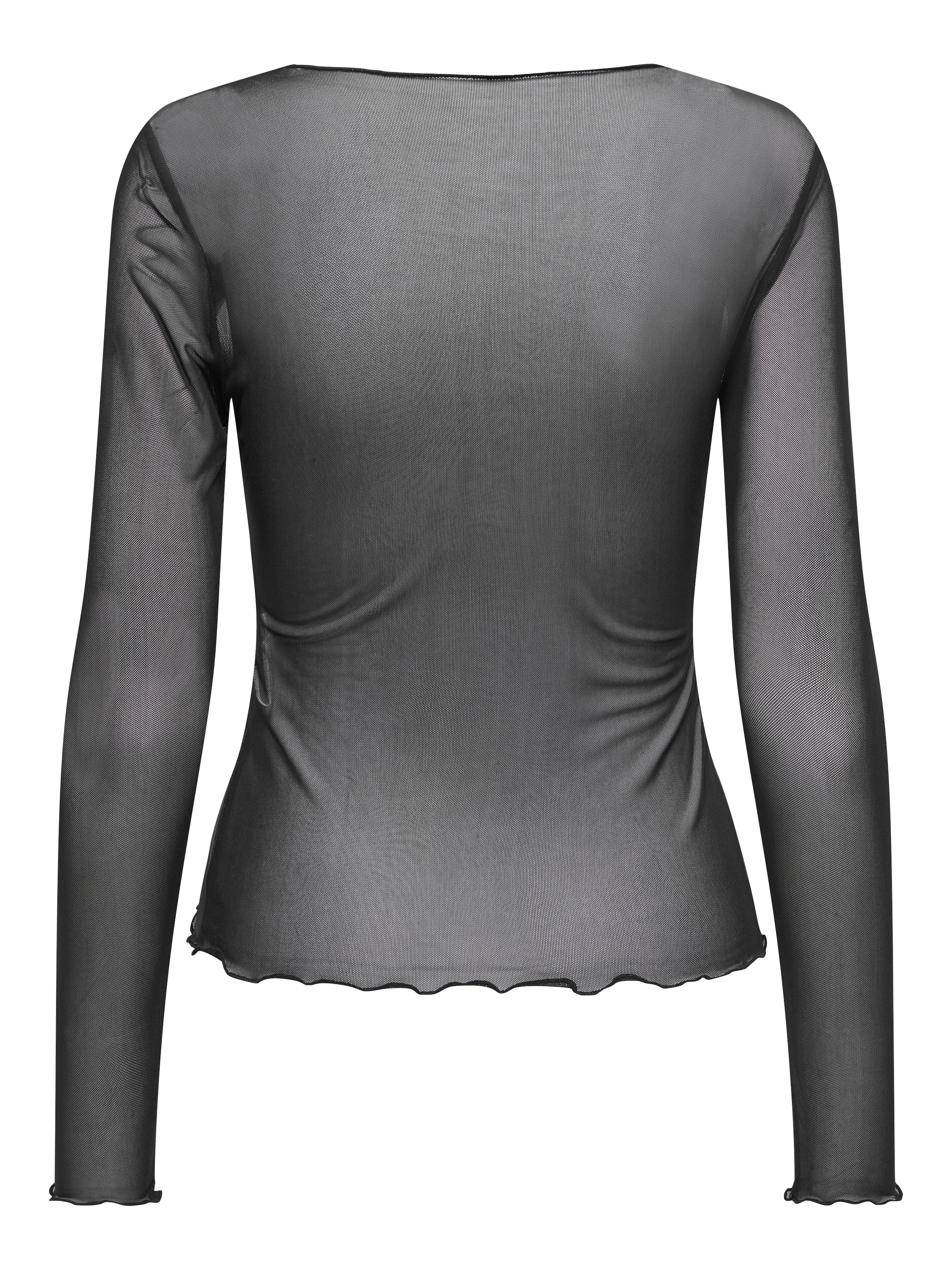 JDY Langarmshirt »JDYELSA NEW L/S O NECK TOP JRS NOOS«, leicht transparenter Look