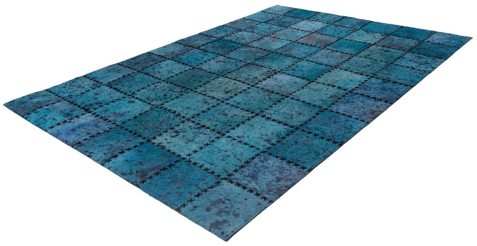 Image of Arte Espina Teppich "Voila 100" rechteckig 5 mm Höhe handgenähter Flachflor-Teppich im Patchwork-Design.