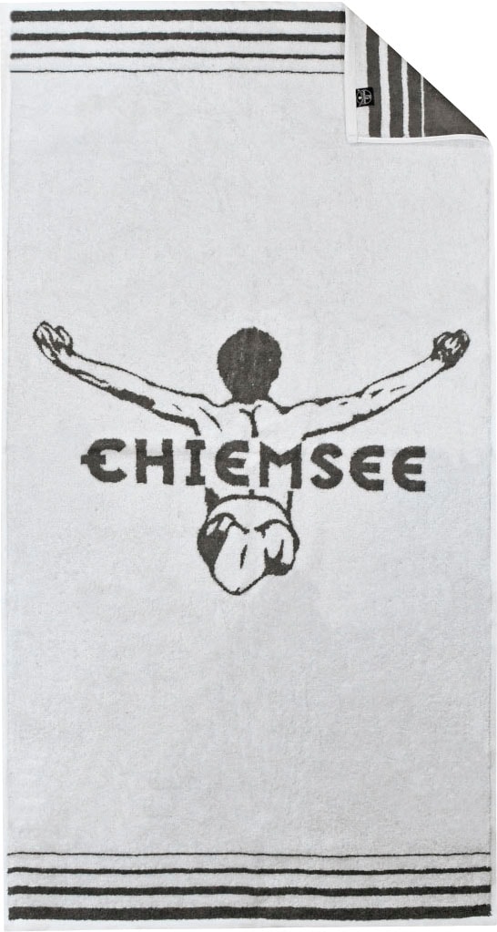 Chiemsee Duschtücher »Miami«, (2 St., 2er Set Badetücher 70 x 140 cm), Chiemsee Logo