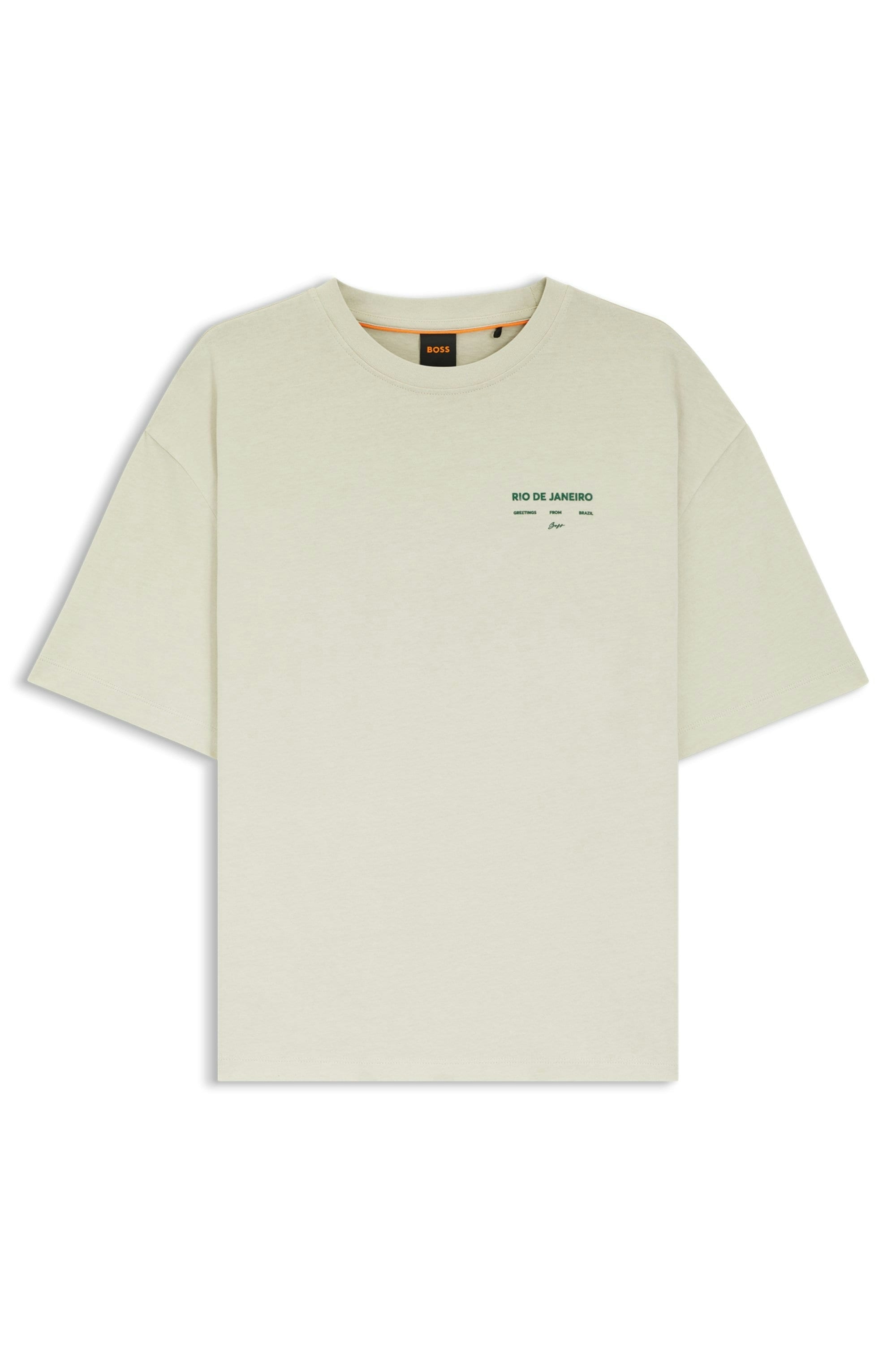 BOSS ORANGE T-shirt »Eboys Premium Damenmode« avec imprimé, coupe Relaxed Fit