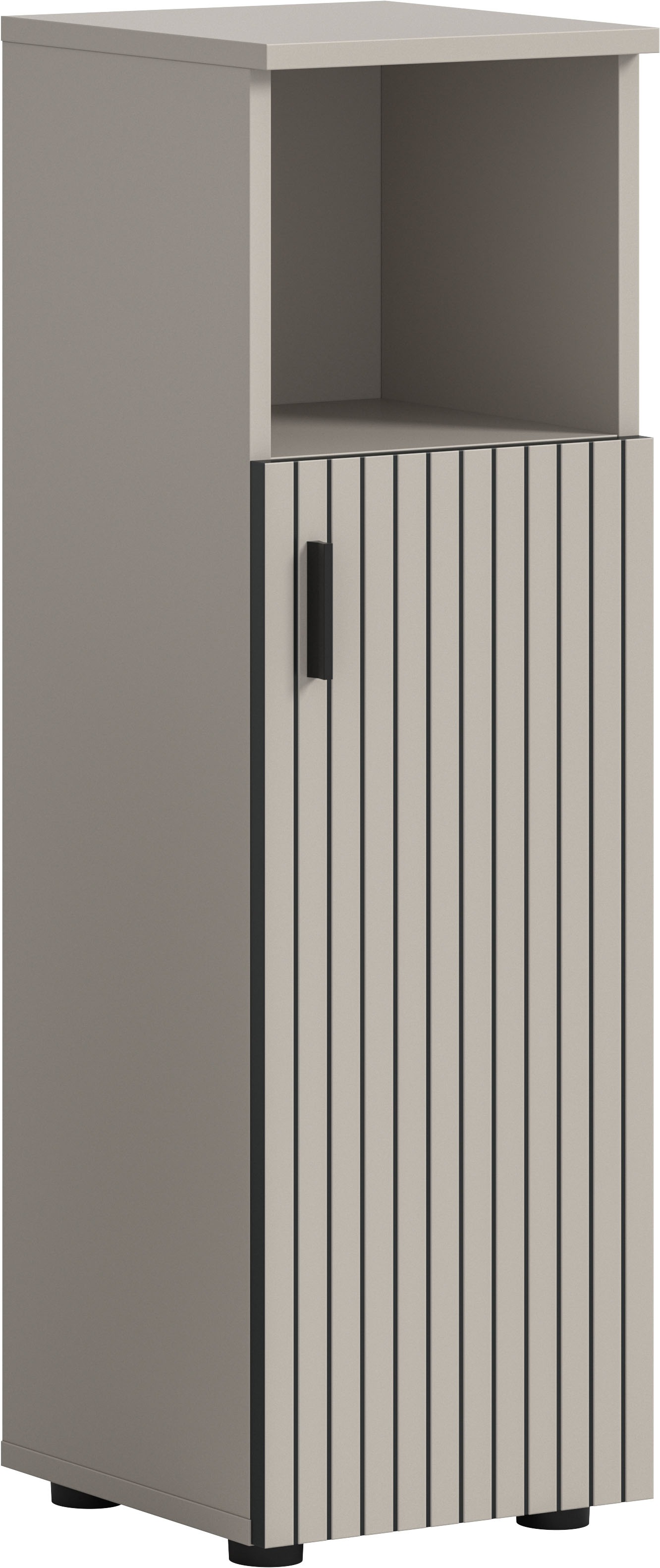 Image of welltime Stauraumschrank "MANI, Höhe: 95 cm, Paneeloptik, 1 offenes Fach, 1 Tür" 1 Stk. tlg. Badezimmerschrank, Badschrank, Bad, Badezimmer