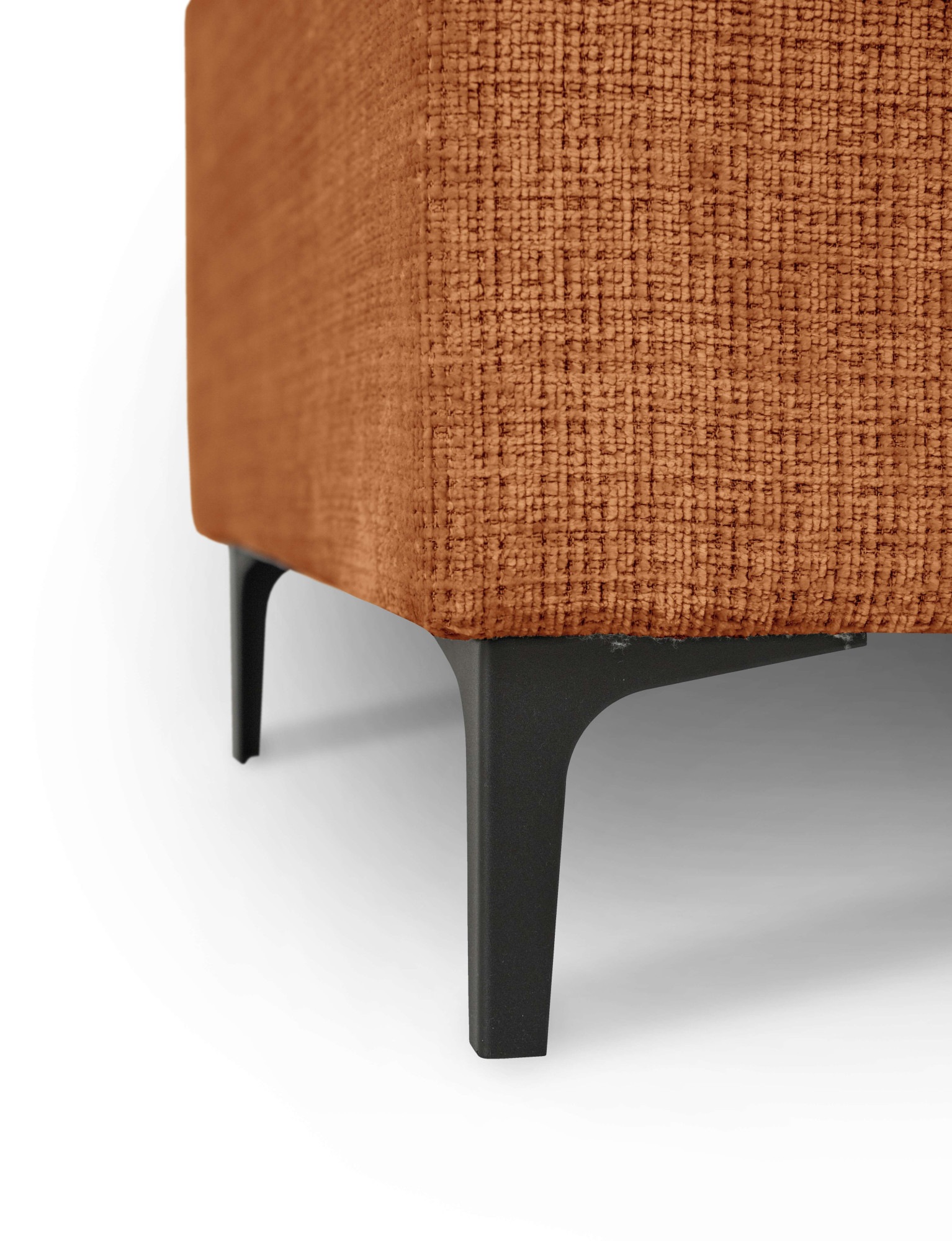 Places of Style 2-Sitzer »Kompaktsofa Oland, Struktur, Flachgewebe, Luxus-Microfaser, Boucle«, 164 cm, Wellenunterfederung, Skandi-Design, Metallfüsse