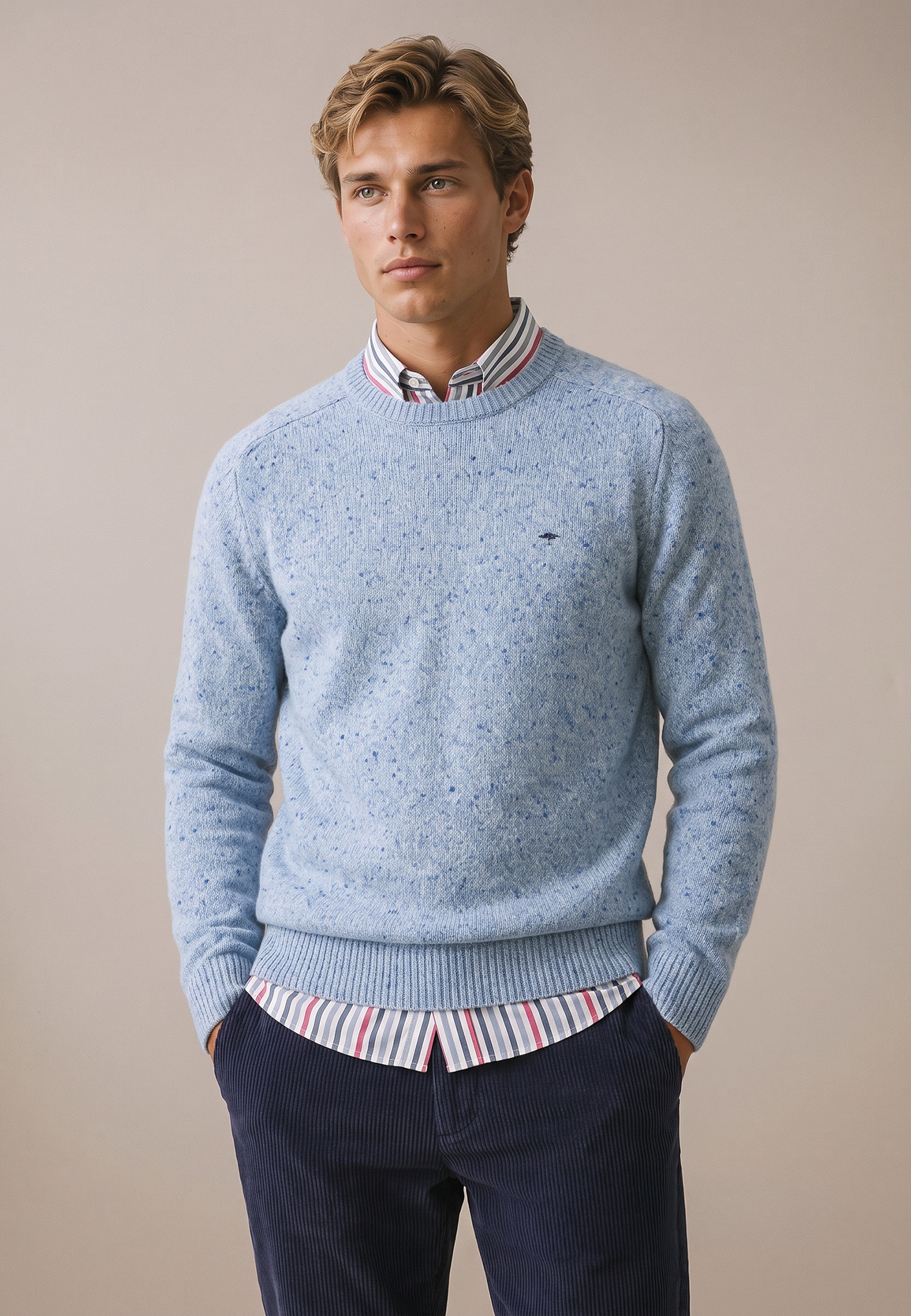 Image of FYNCH-HATTON Strickpullover meliert, mit Woll-Anteil