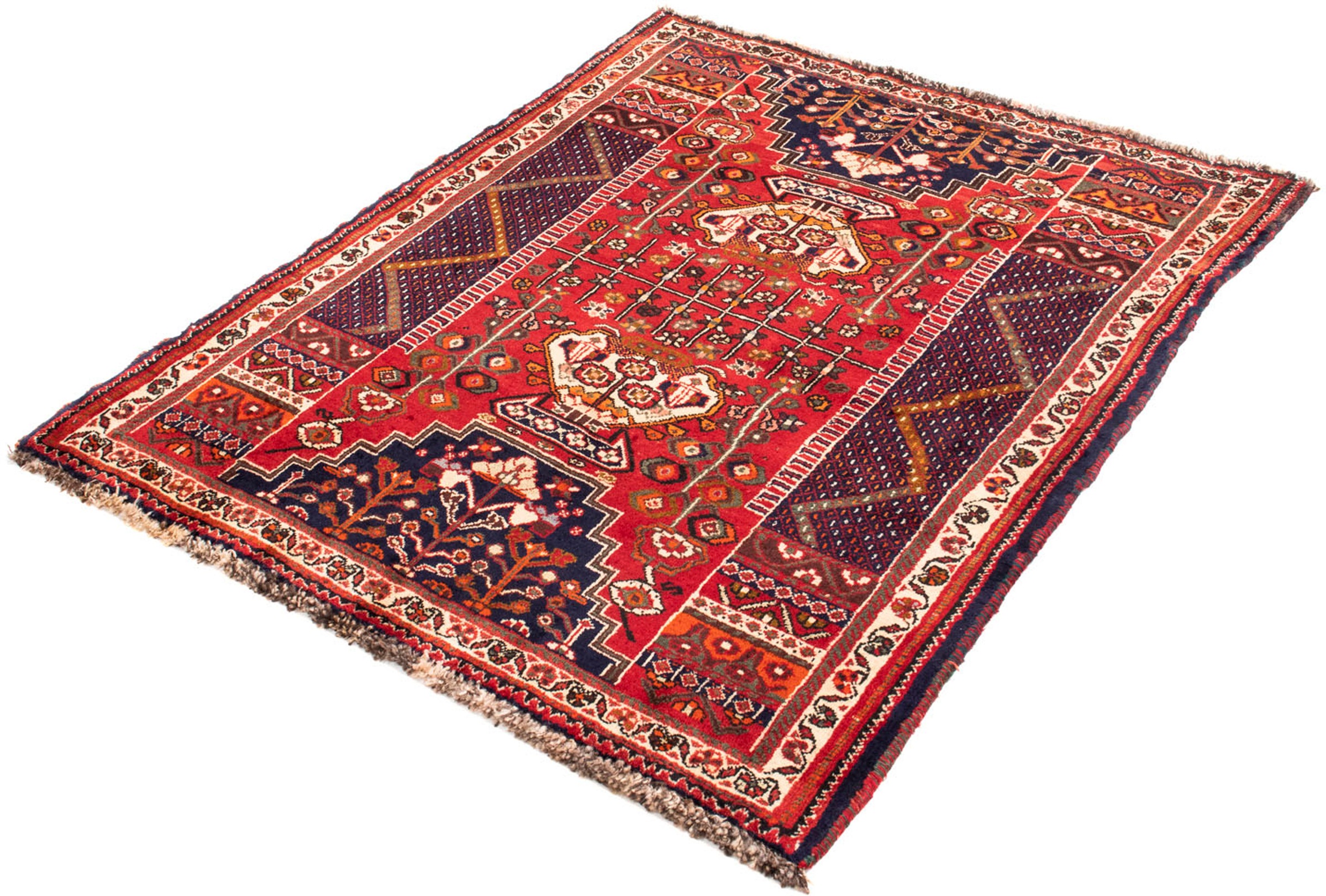 Image of morgenland Orientteppich »Perser - Nomadic - 135 x 107 cm - dunkelrot«, rechteckig, 10 mm Höhe, Wohnzimmer, Handgeknüpft, Einzelstück mit Zertifikat bei Ackermann Versand Schweiz