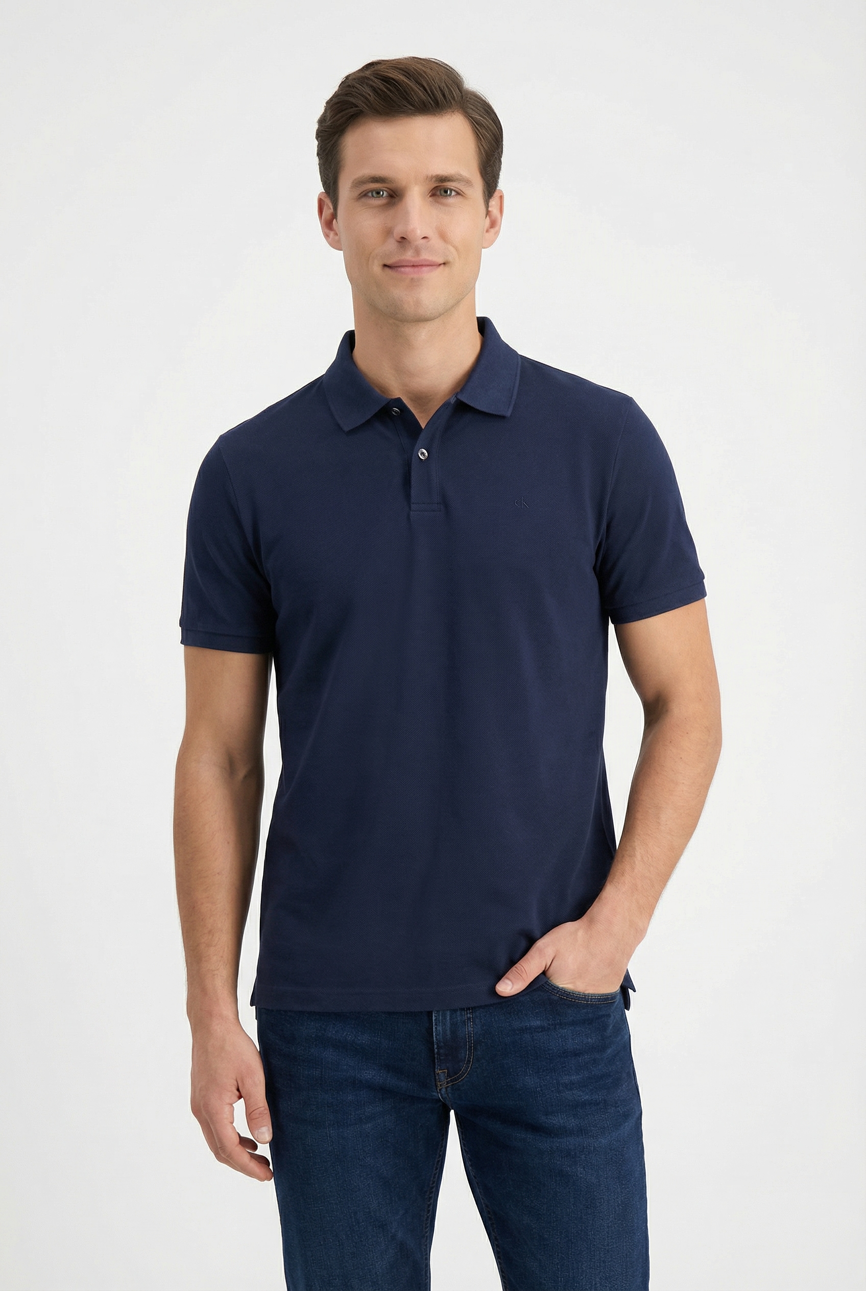 Calvin Klein Polo »SS RFND PQ TPPD CLSS« Mit Rundhalsausschnitt