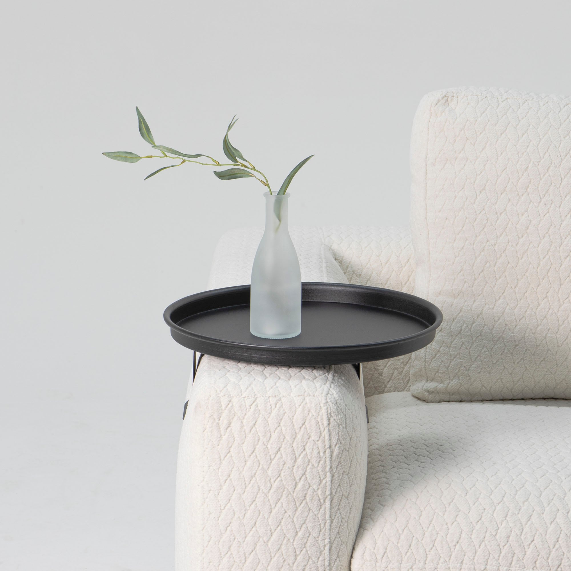 Image of Spinder Design Tabletttisch "ROUND" Ausziehbarer Stahlarmtisch
