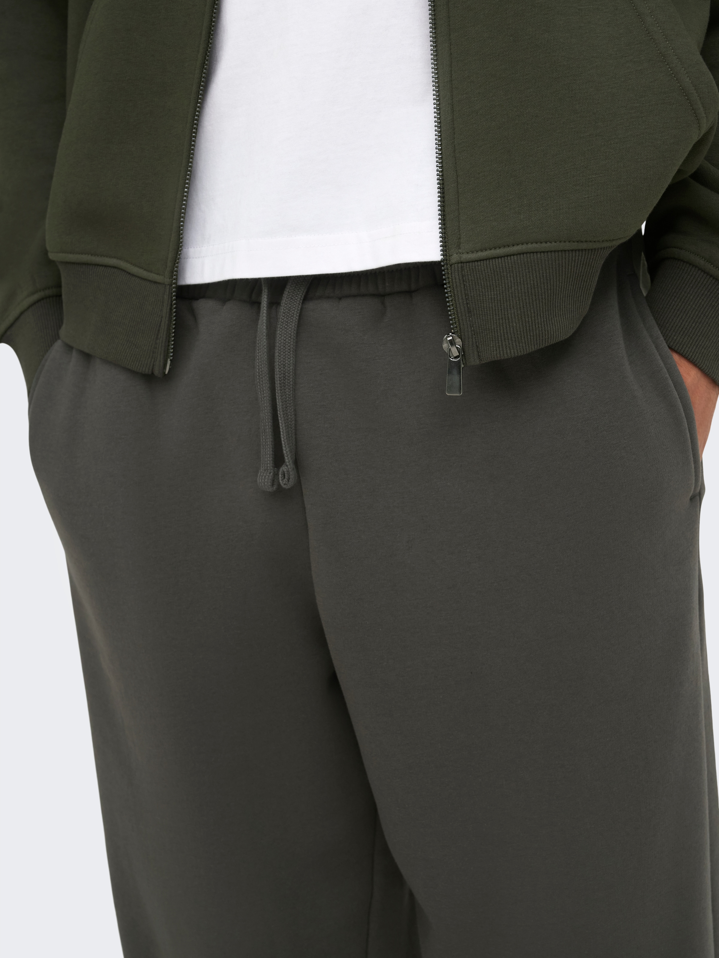 ONLY & SONS Pantalon sweat »ONSCERES WIDE PANT NOOS«  mélange coton, coupe décontractée