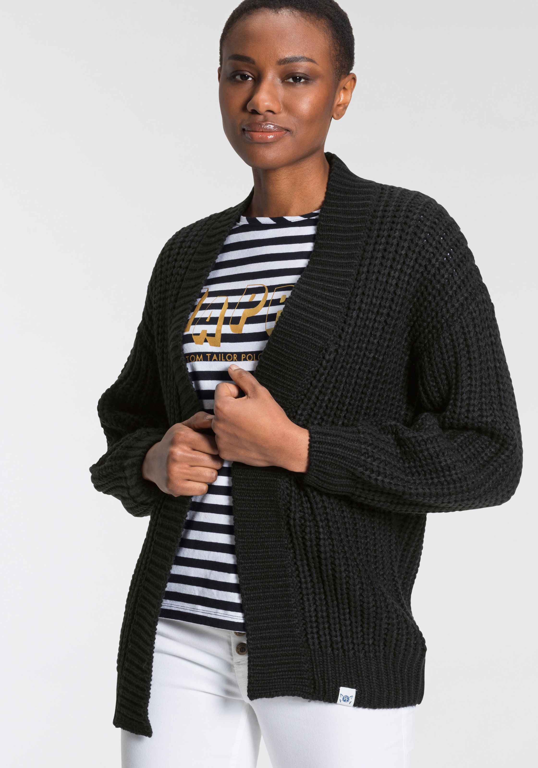 Image of TOM TAILOR Polo Team Strickjacke, in lässiger Grobstrick-Optik bei Ackermann Versand Schweiz