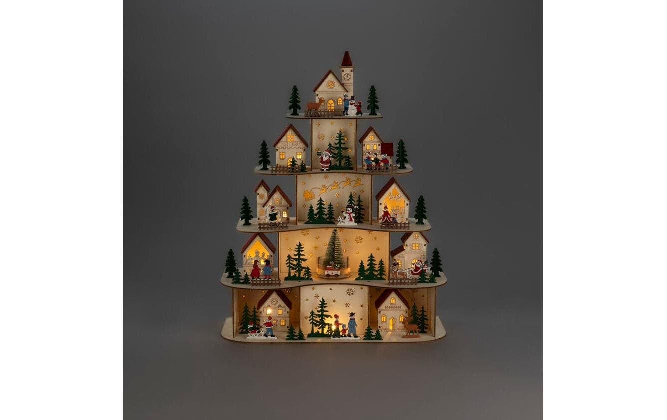 KONSTSMIDE LED Dekolicht »LED-Weihnachtsdorf 19 warmweisse Dioden, 6h Timer« LED-Modul warmweiss