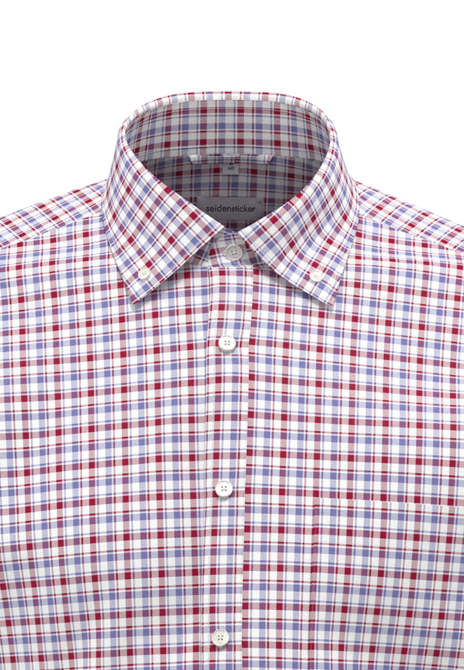 seidensticker Businesshemd »Regular«, Regular Kurzarm Button-Down-Kragen Karo