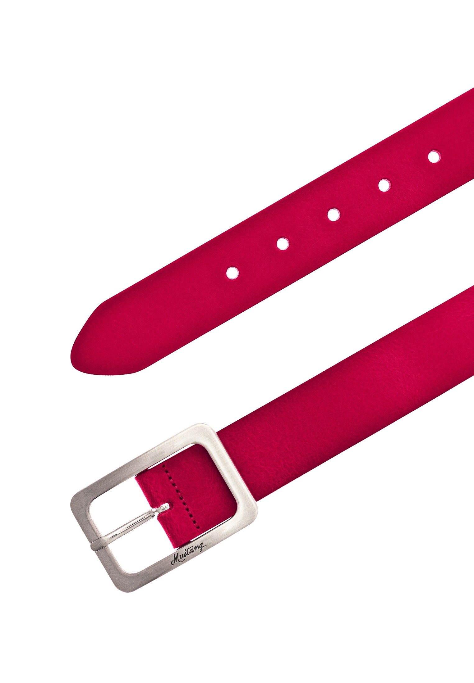 MUSTANG Ceinture en cuir »"Rachel"« avec boucle angulaire mate, en cuir de vache, largeur 3,5 cm