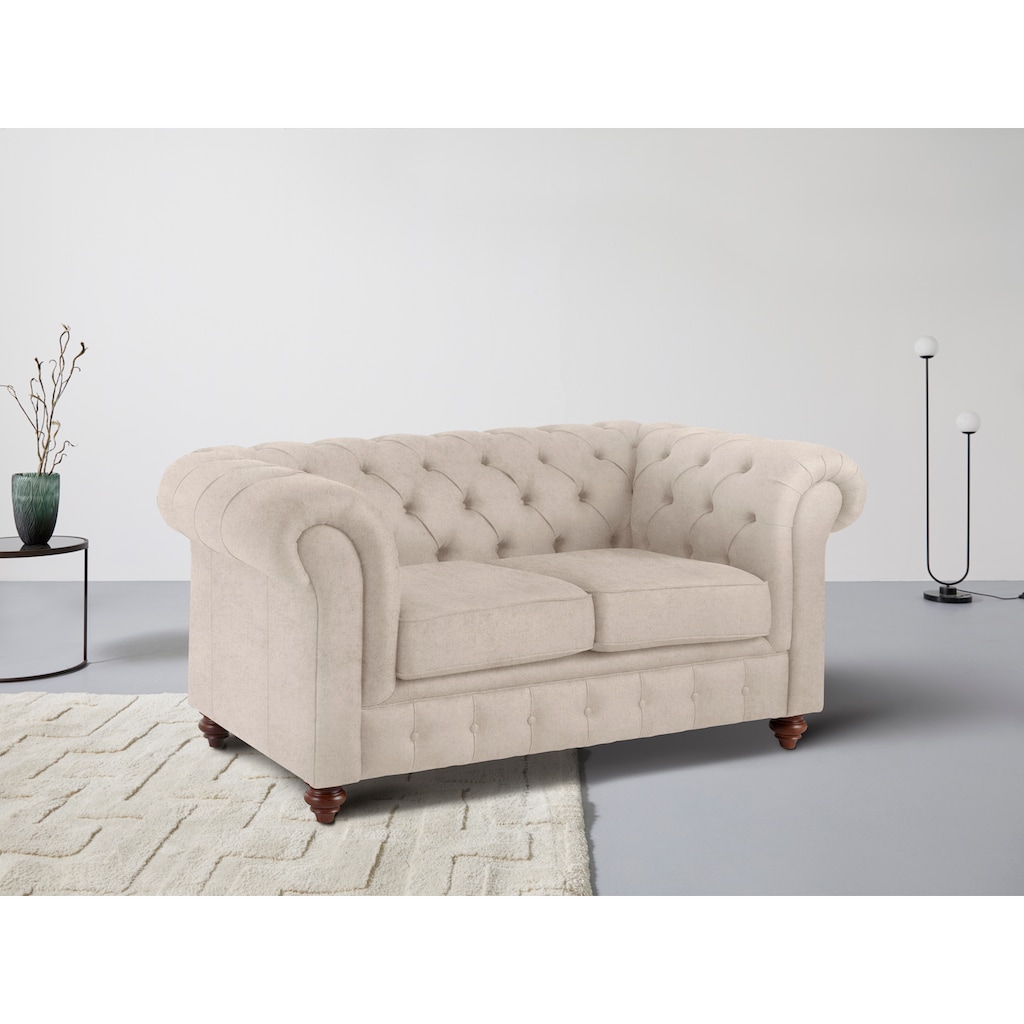 Home affaire Chesterfield-Sofa »Chesterfield 2-Sitzer B/T/H: 150/89/74 cm«