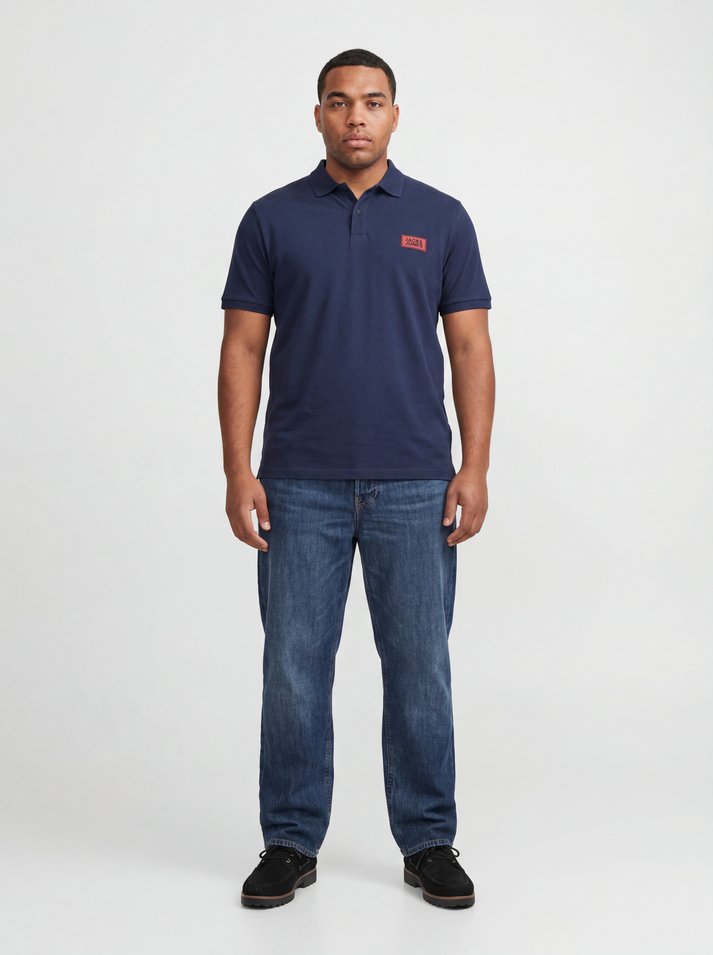 Jack & Jones PlusSize Polo »JJRUSH POLO SS 2PK MP PLS« Paquet, 2 coton, coupe régulière