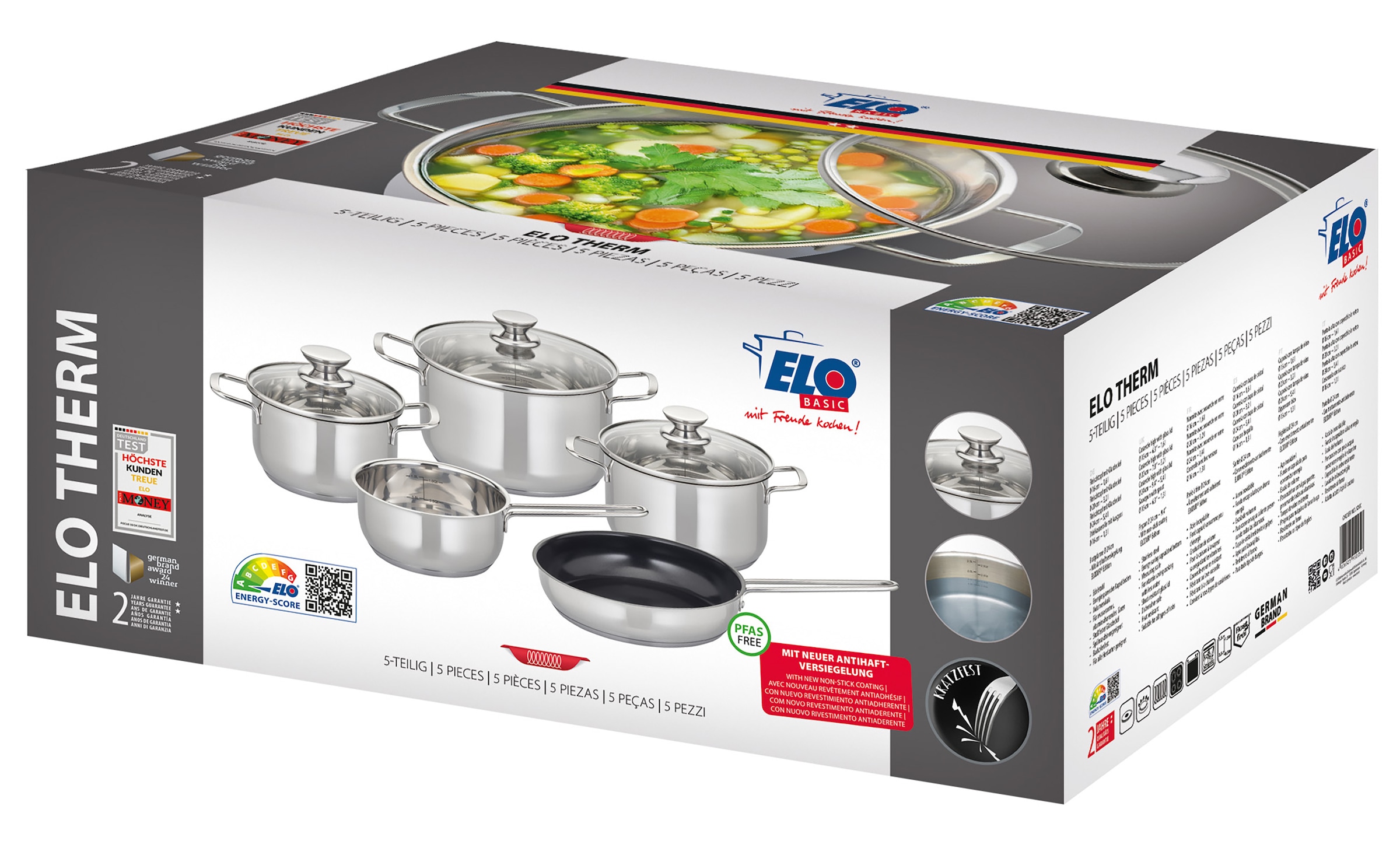 Elo Set de casseroles »Elo Therm Topfset 5-teilig« Set, 8 cuis tlg.