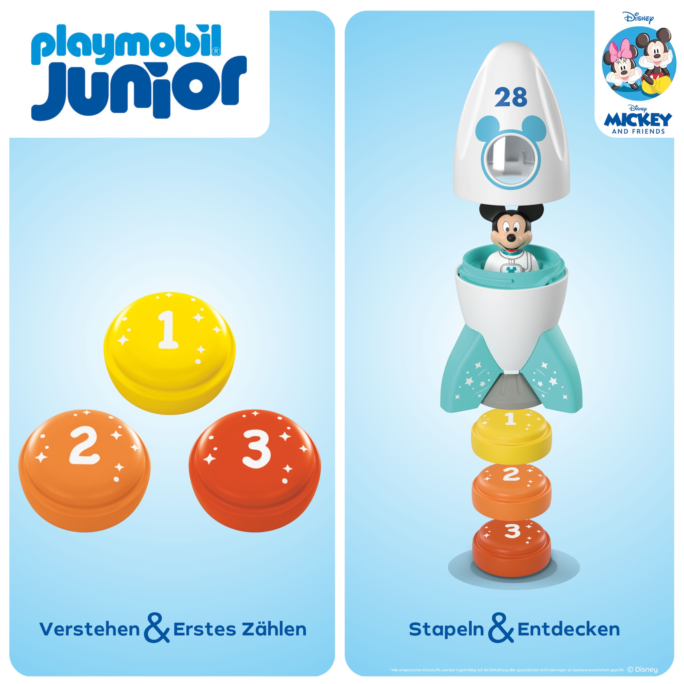 Playmobil® Konstruktions-Spielset »Micky Maus' Raketen- & Weltraum-Abenteuer (71771), JUNIOR & Disney« Made in Europe