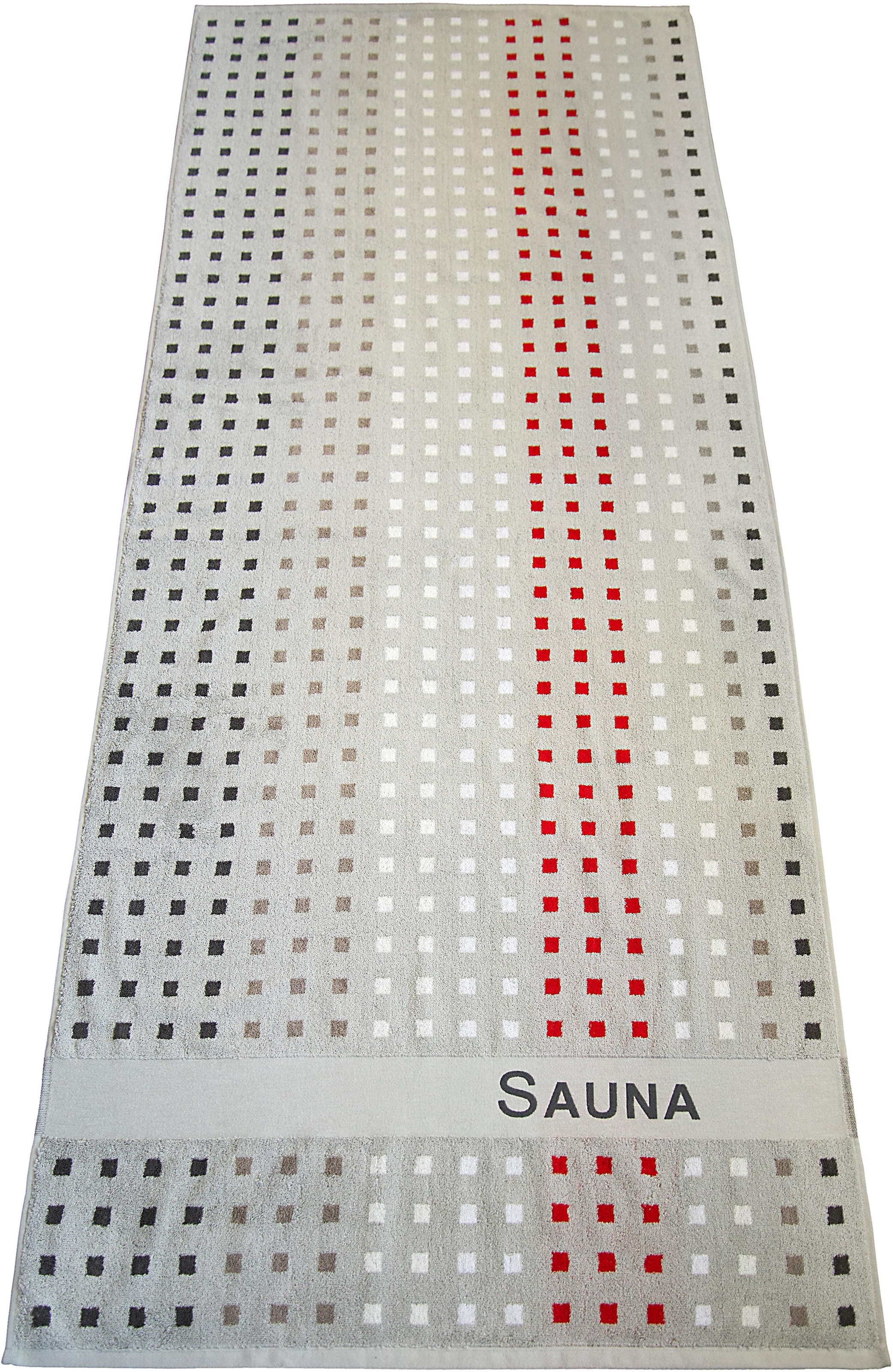 Image of Dyckhoff Saunatuch "Saunatuch Karo" mit dekorativen Kästchen