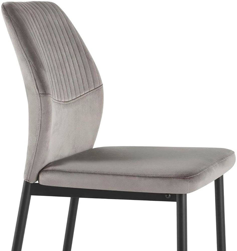 GOODproduct Ensemble de salle à manger »Nora, Set, 5-tlg« Ensemble, 5 tlg. avec 4 chaises confortables, table à manger en pierre frittée aspect céramique