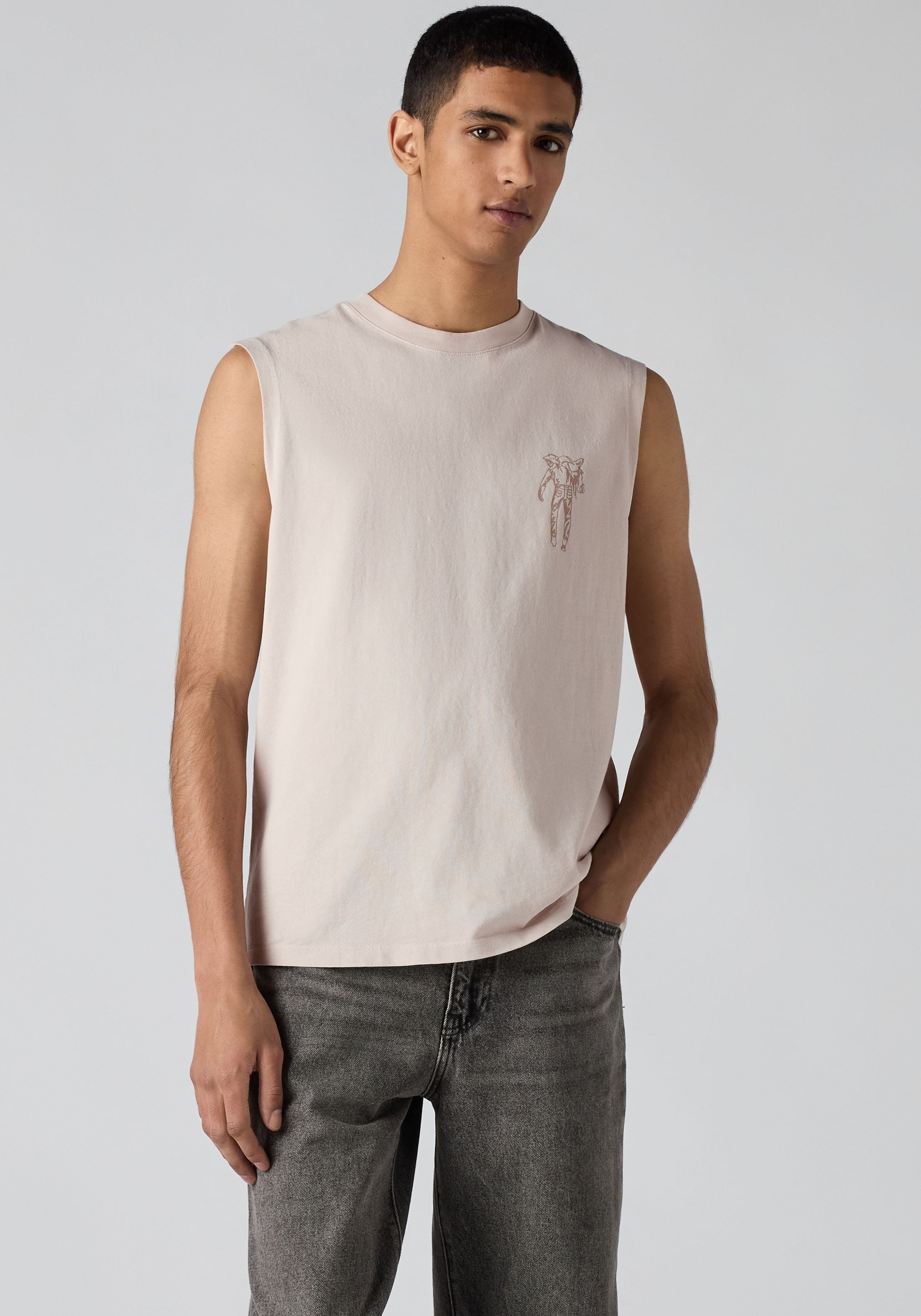 Image of Levis Muskelshirt "GR MUSCLE TANK" Vorder- und Rückenteil mit Druck