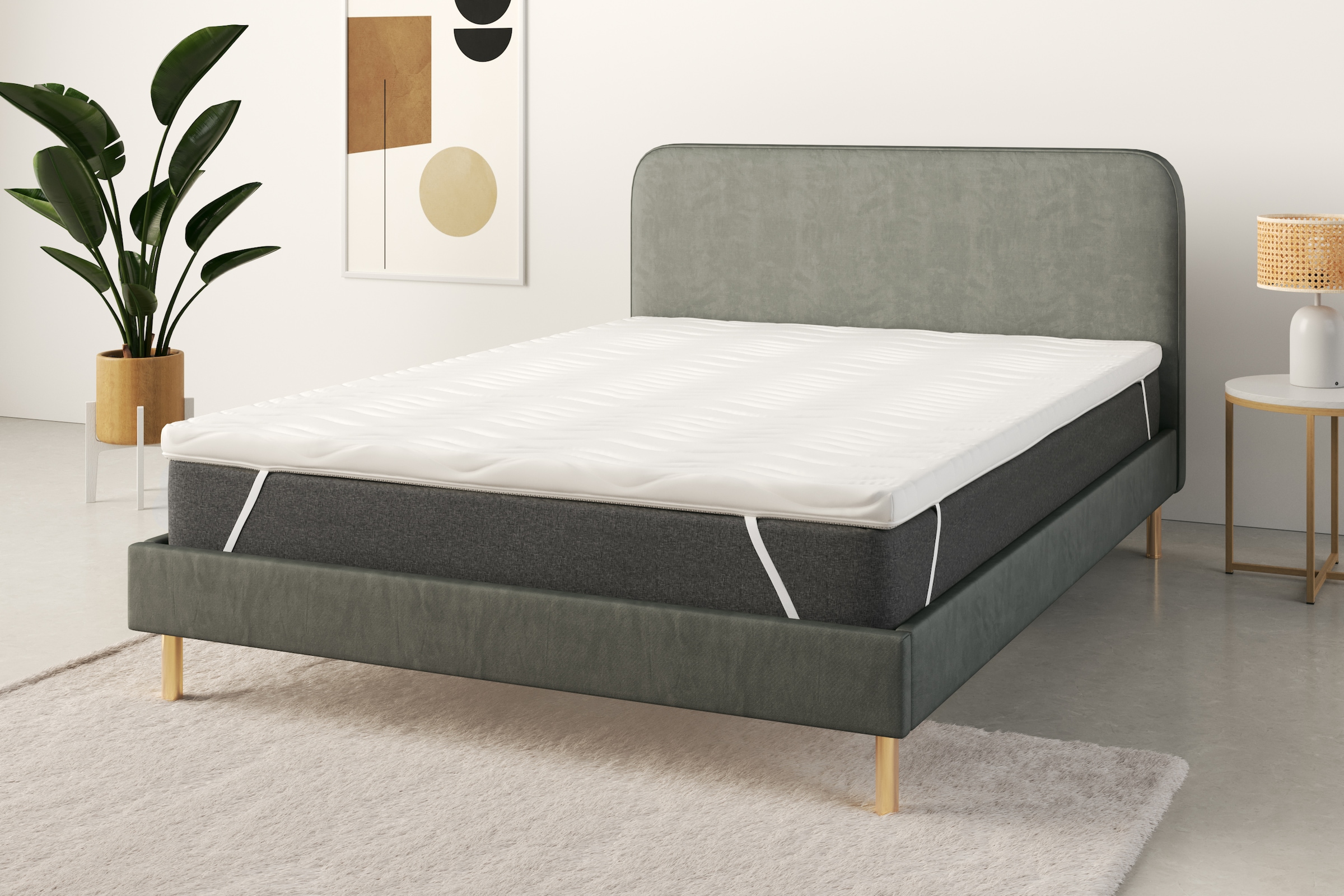 GOODproduct »Sangsjon, Topper 90x200 cm,180x200 cm« matelas, lit boxspring, adapté aux allergiques (allergiques aux acariens)