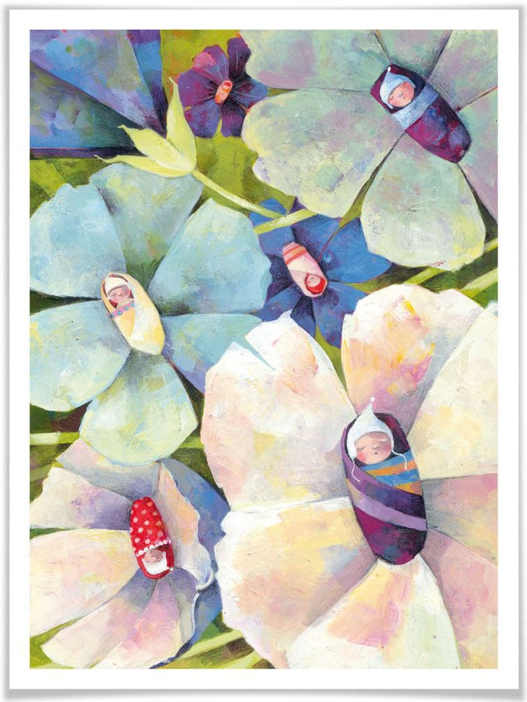 Wall-Art Poster Pflanzen, Blütenbabies«, »Märchen (1 kaufen Bild, Wandposter Wandbild, St.), Wandbilder Poster