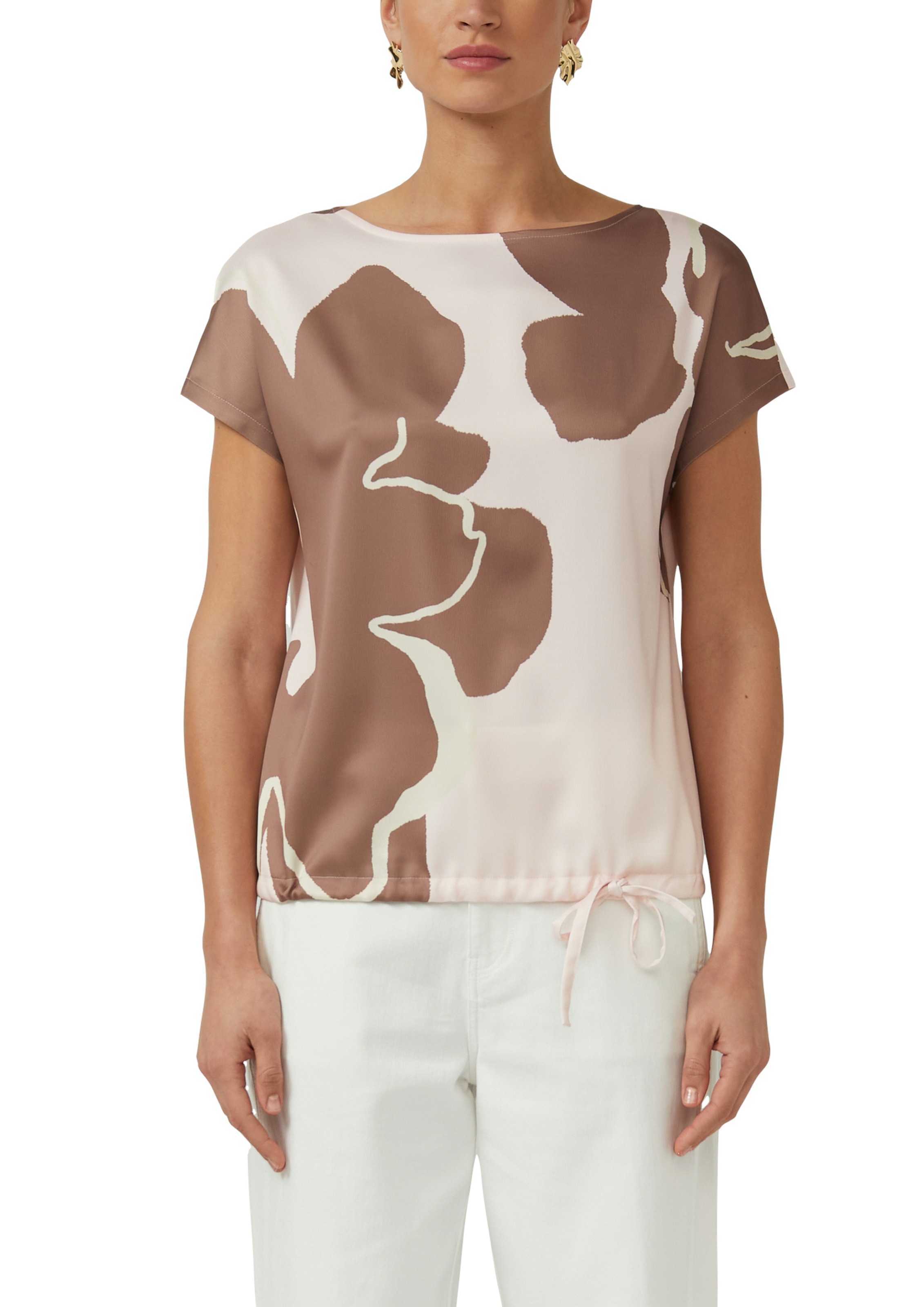 Image of s.Oliver BLACK LABEL Kurzarmshirt mit floralem Muster