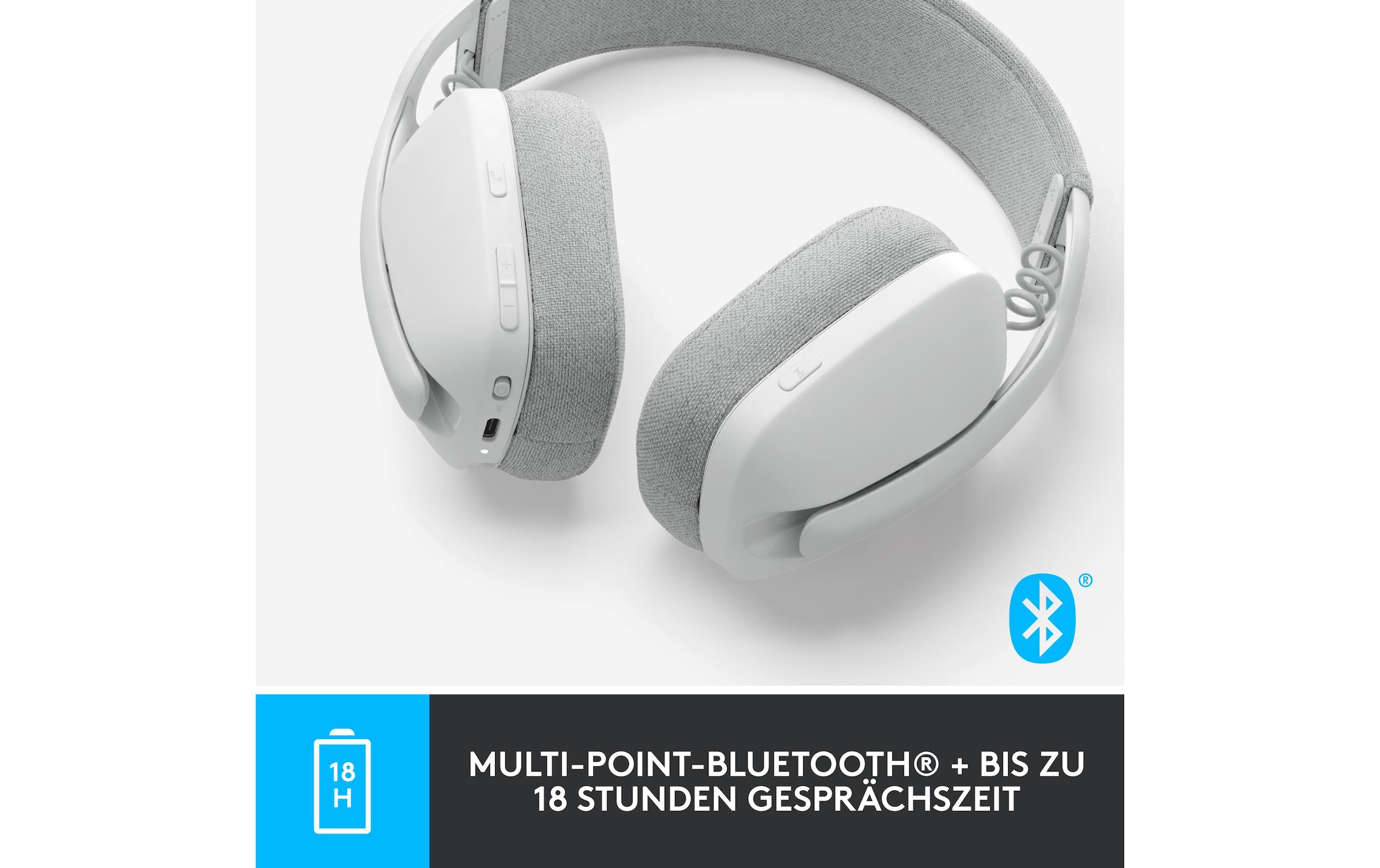 Logitech Headset »Headset Zone Vibe 100 off-white«