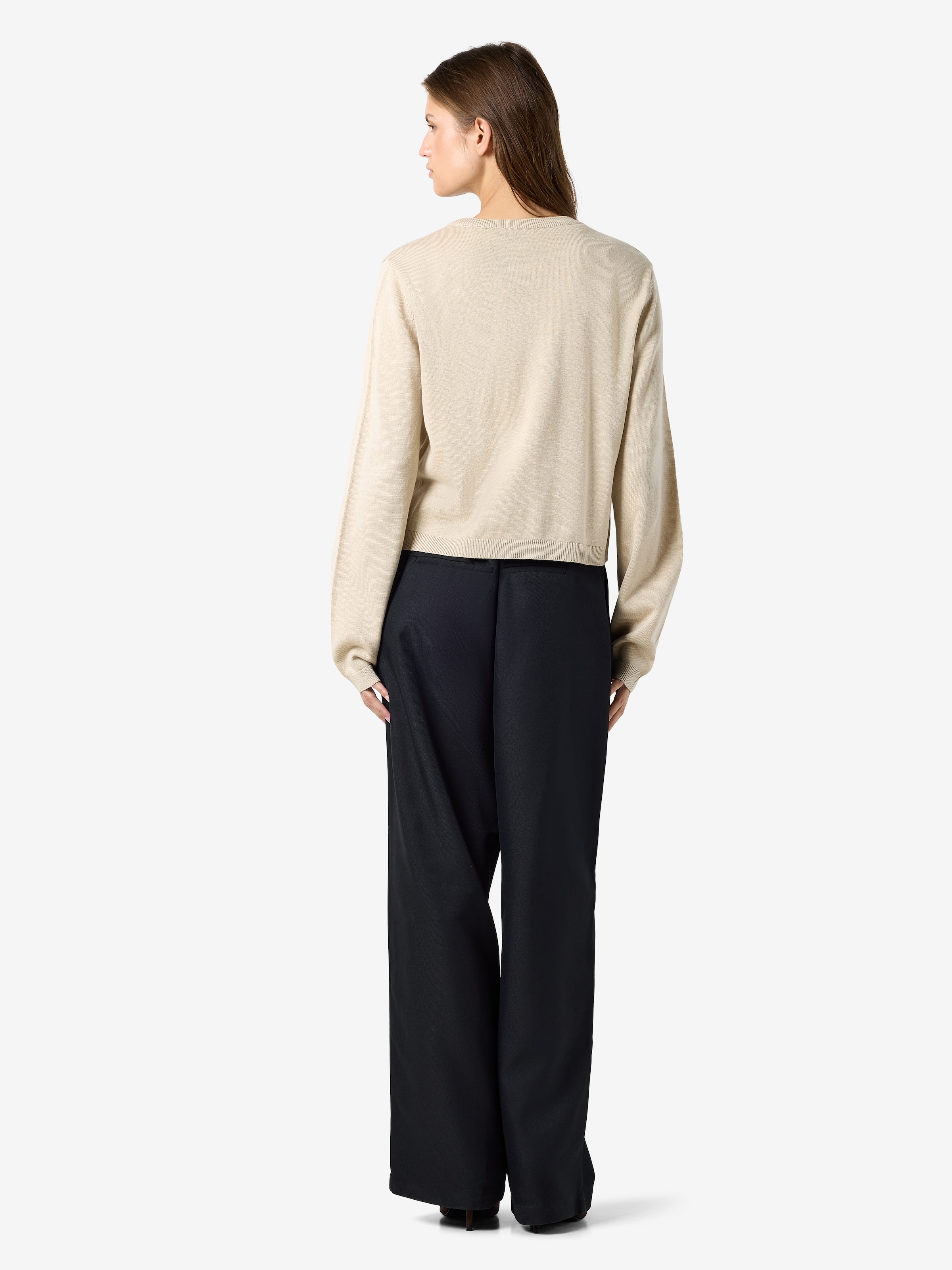 Noisy may Veste en tricot »NMMAYSA L/S O-NECK KNIT CARDIGAN NOOS« mélange coton, coupe régulière