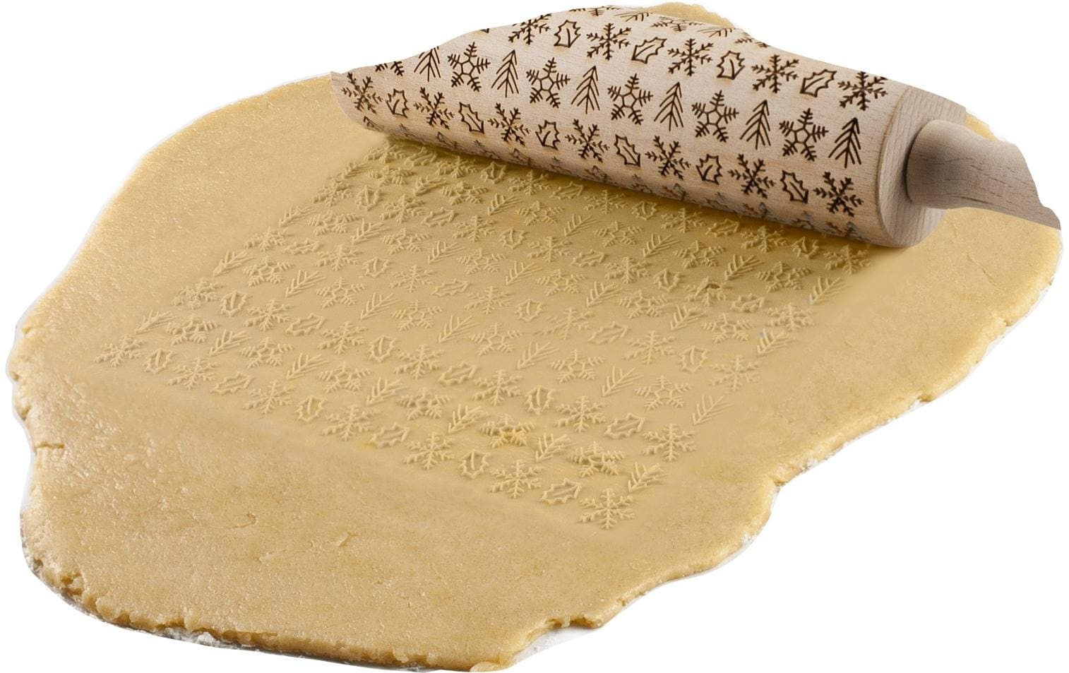 nicht definiert Teigroller »Ibili mit Schneeflocken Deko 39.5 x 5 cm«