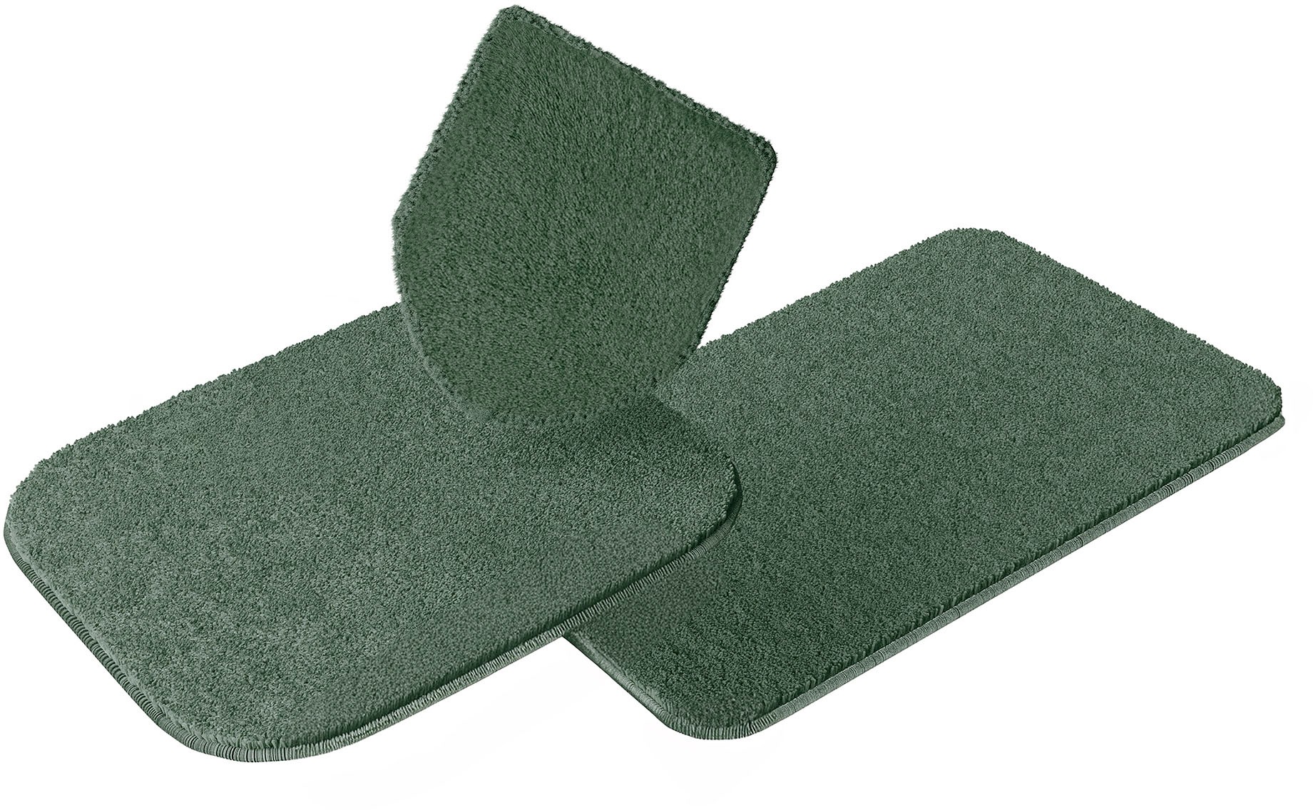 Grund Badematte »Melos, Badvorleger, Badezimmer Teppich, sehr weich«, rutschhemmend beschichtet, fussbodenheizungsgeeignet, melierte Optik, sehr weicher Flor, Melange-Effekt, Made in Europe