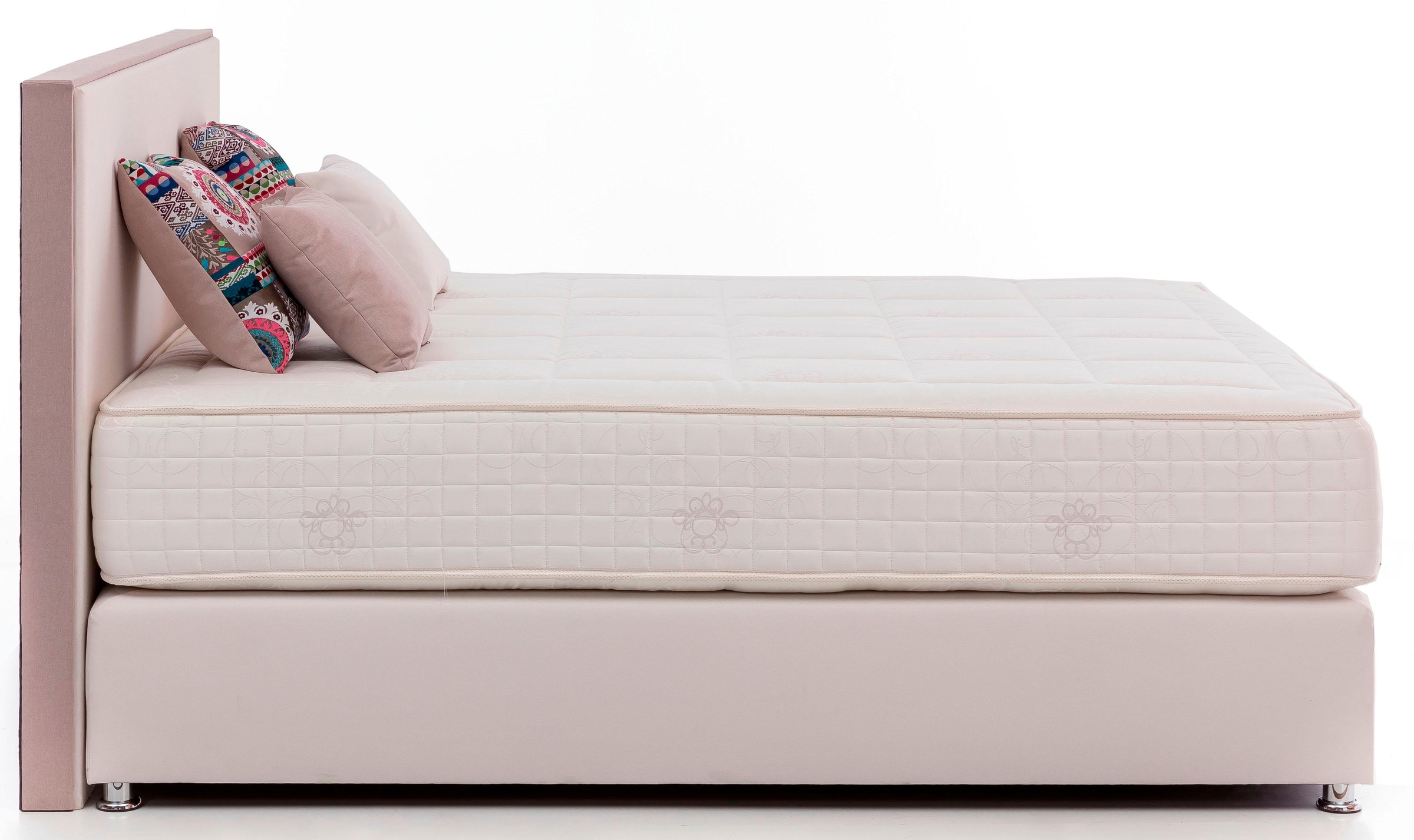 grüne betten Lit boxspring »Amelia« mit 7-Zonen-Tonnentaschenfederkern-Matratze und Zierkissen, 100% vegan