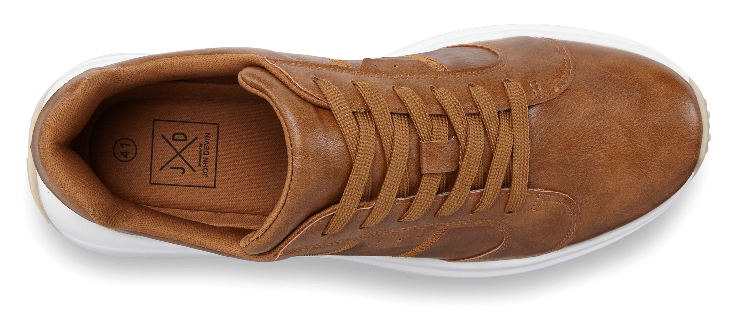 John Devin Sneakers »Schnürschuh, Freizeitschuh, Halbschuh, Turnschuh, Schnürhalbschuh«  mit modischer Sohle VEGAN