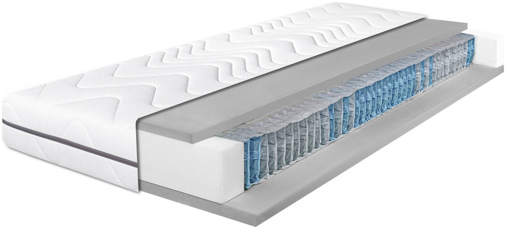 Breckle Northeim Taschenfederkernmatratze »Ciotto«, 19 cm hoch, 420 Federn, (1 St.), Qualität zum kleinen Preis - mit EvoX Schaum