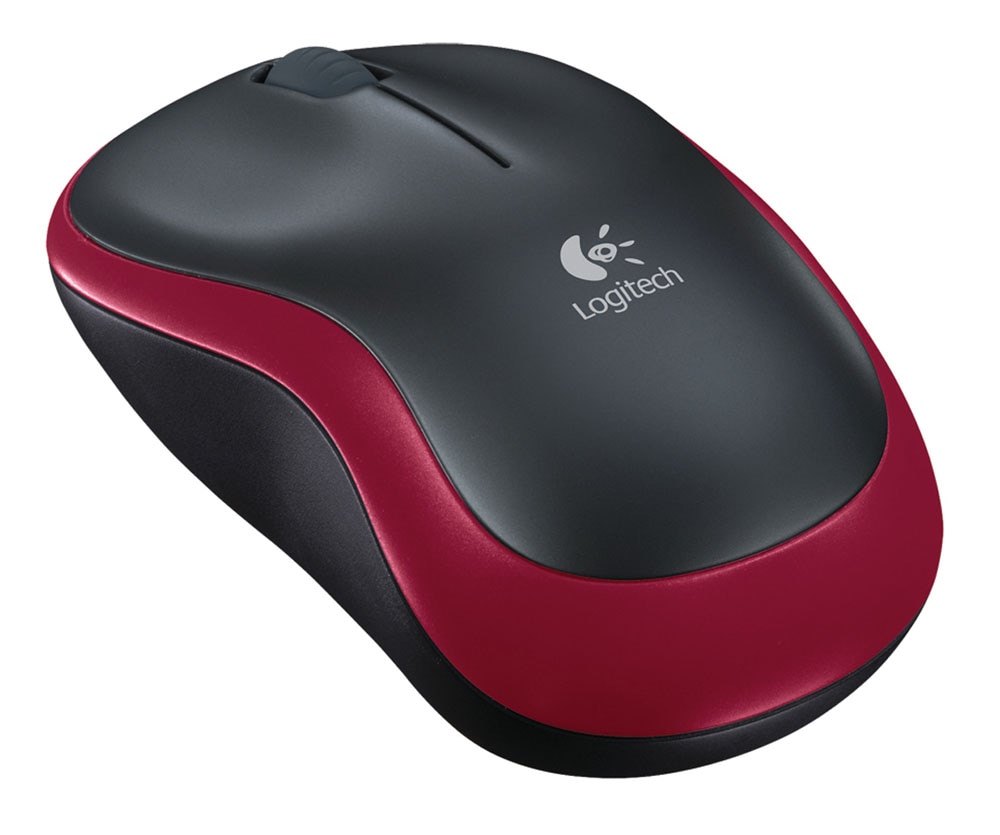 Logitech Maus »M185 - RED - EWR2« kabellos