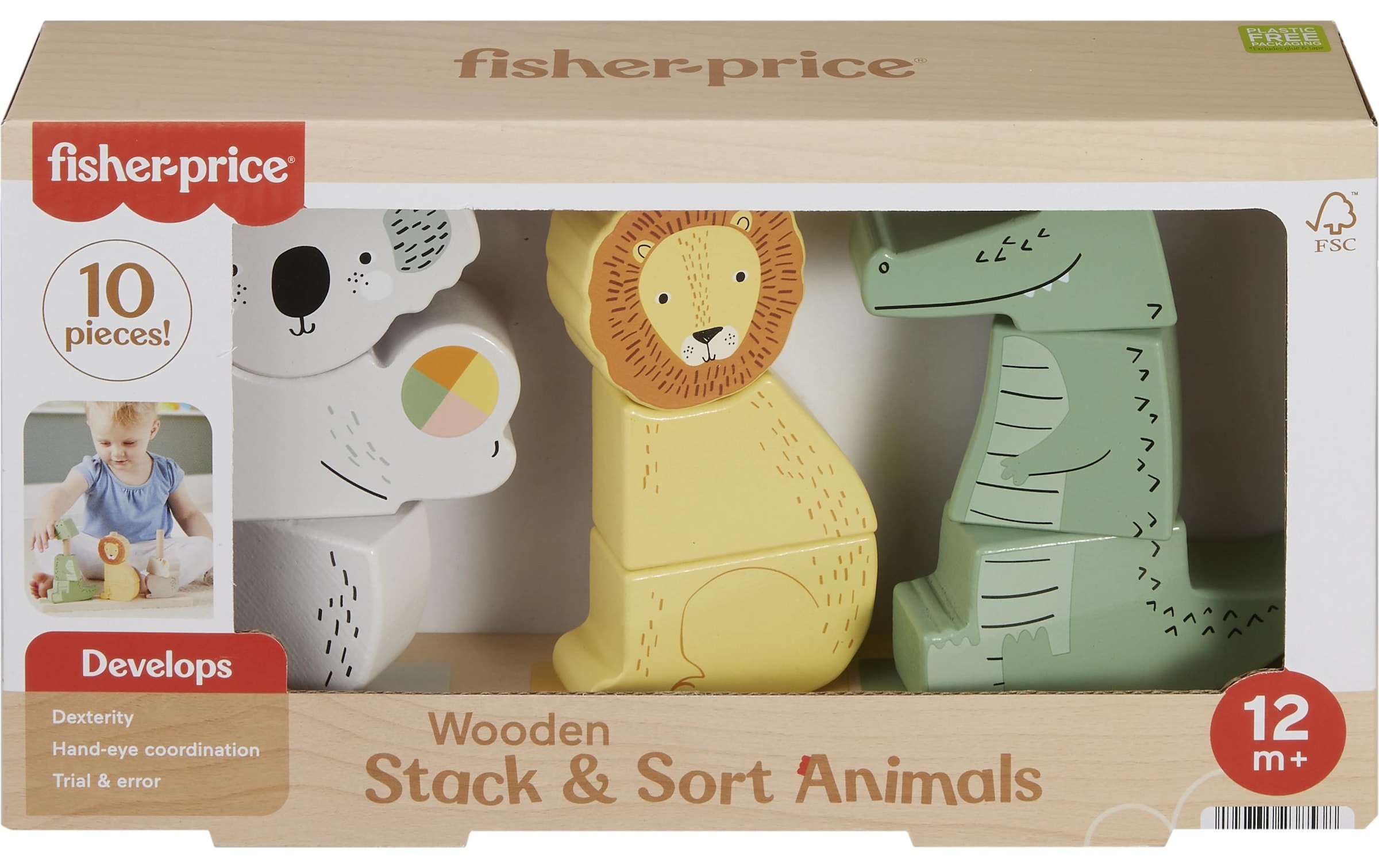 Fisher-Price® Stapelspielzeug »Tierwelt aus Holz«